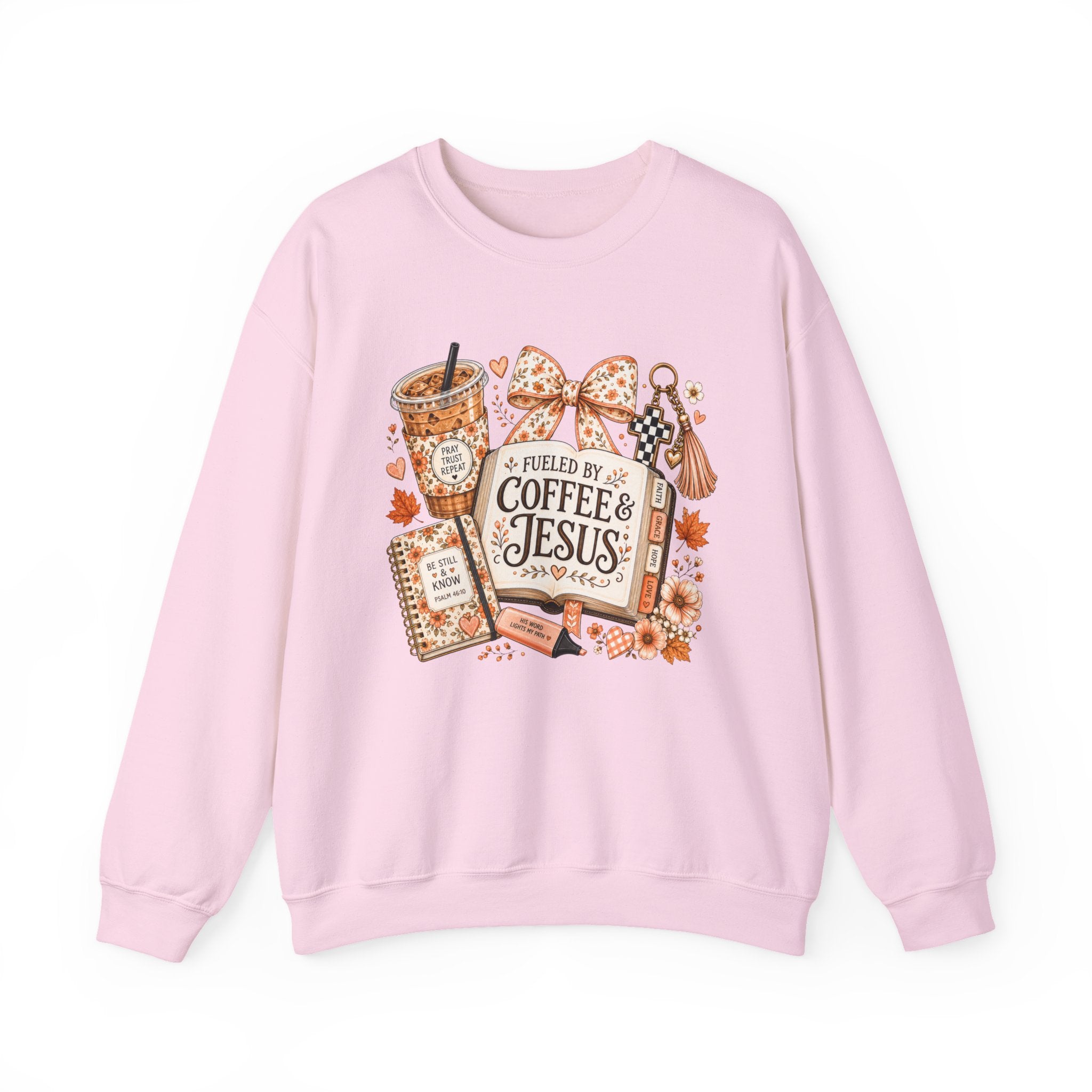 Christian Coffee Sweatshirt — "Fueled by Coffee & Jesus" Crewneck