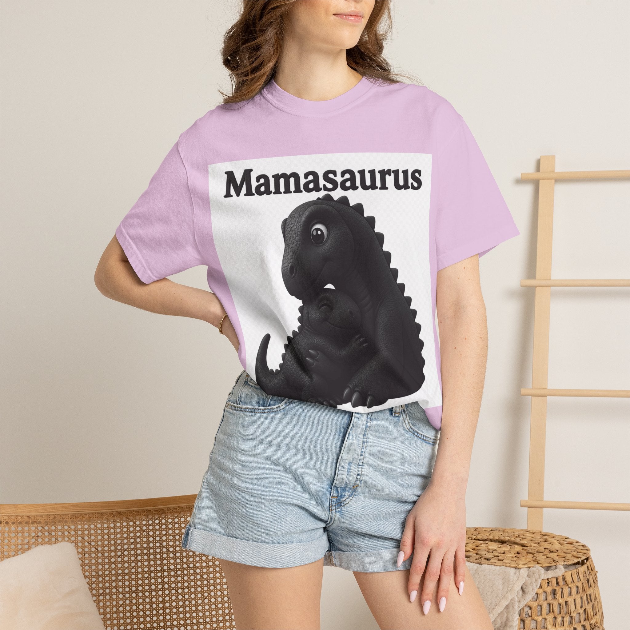 Mamasaurus T-Shirt — Cute Mama Dinosaur Graphic Tee for Mother's Day