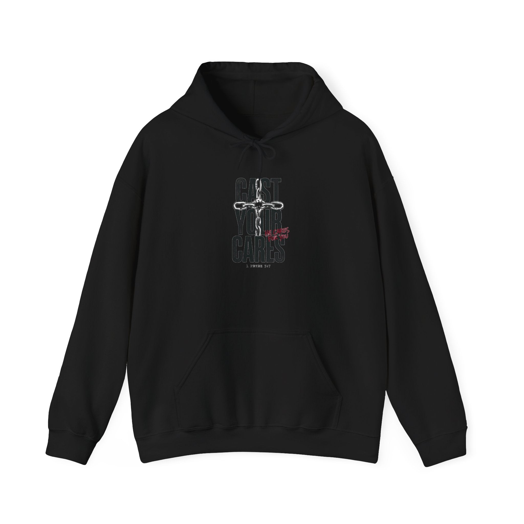 Cast Your Cares Hoodie | Christian Streetwear, Scripture Graphic