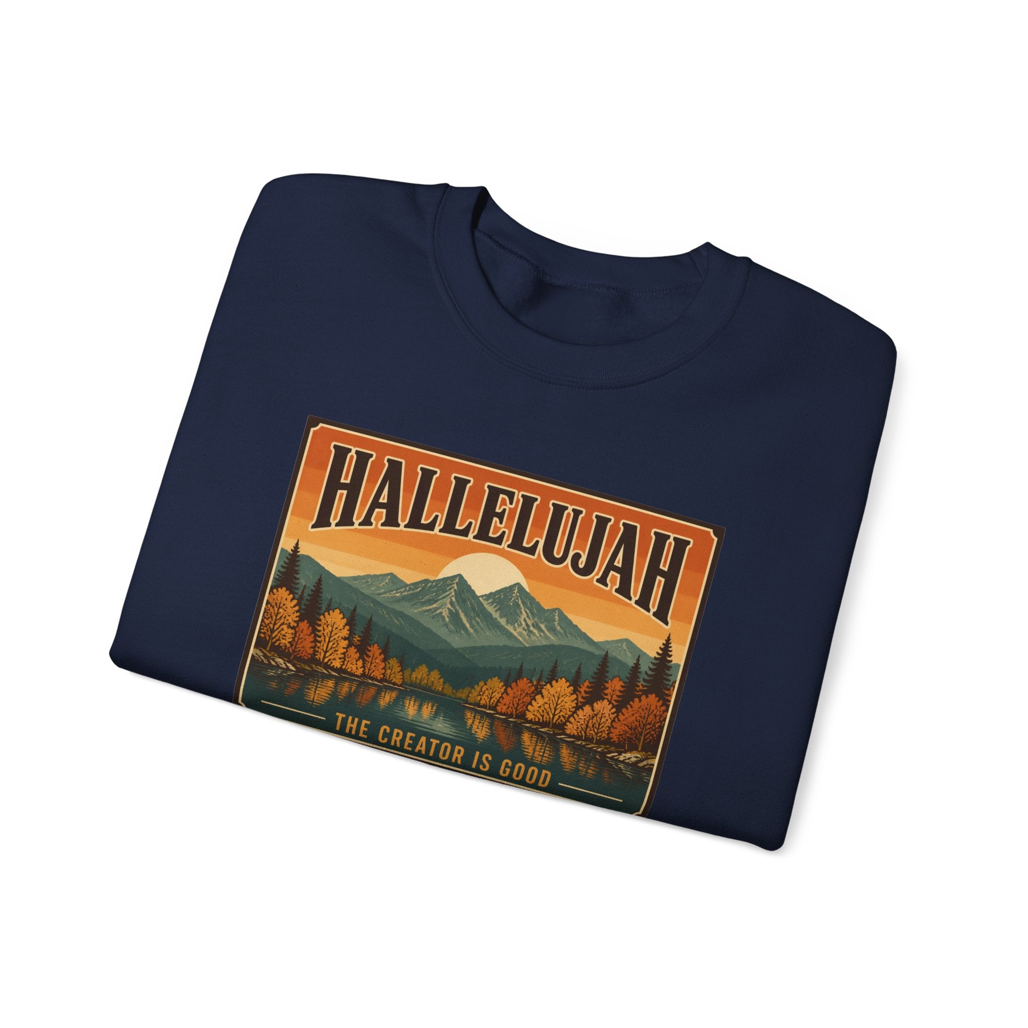Hallelujah Mountain Harvest Crewneck Sweatshirt | Christian Autumn, Fall Leaves