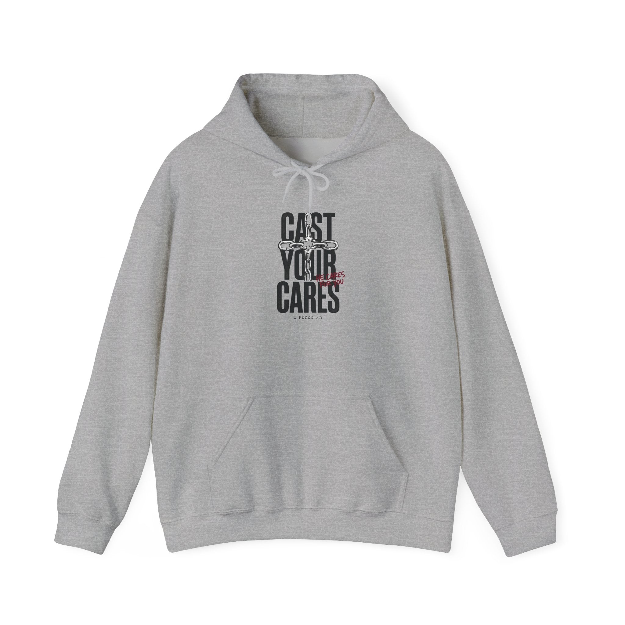 Cast Your Cares Hoodie | Christian Streetwear, Scripture Graphic