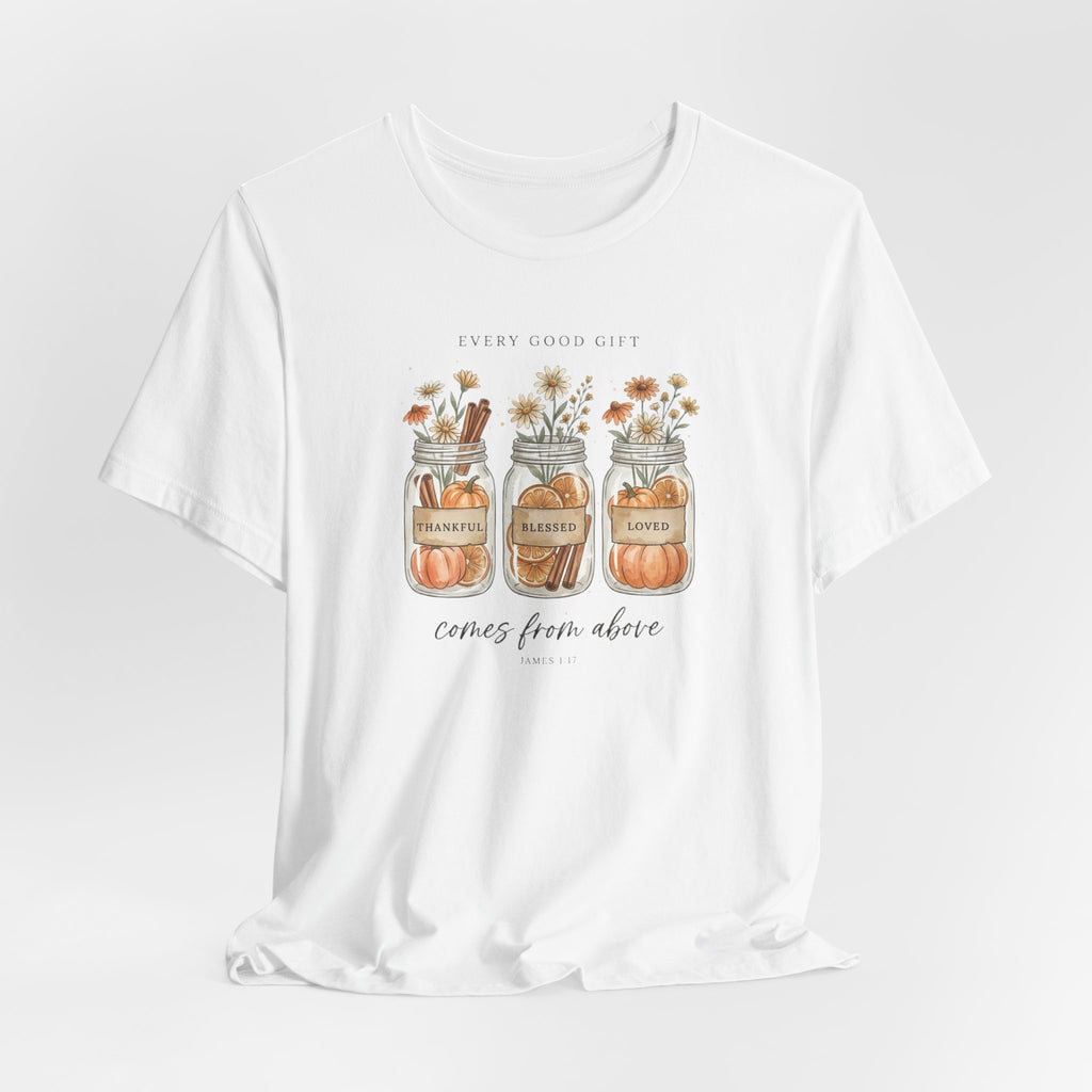 Harvest Blessings Tee | Christian Autumn, Scripture Fall Floral Pumpkin