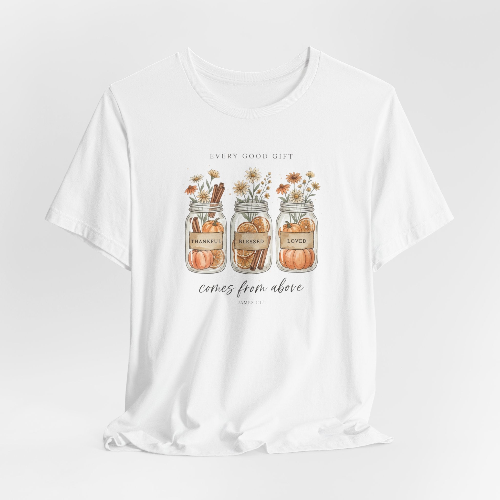 Harvest Blessings Tee | Christian Autumn, Scripture Fall Floral Pumpkin