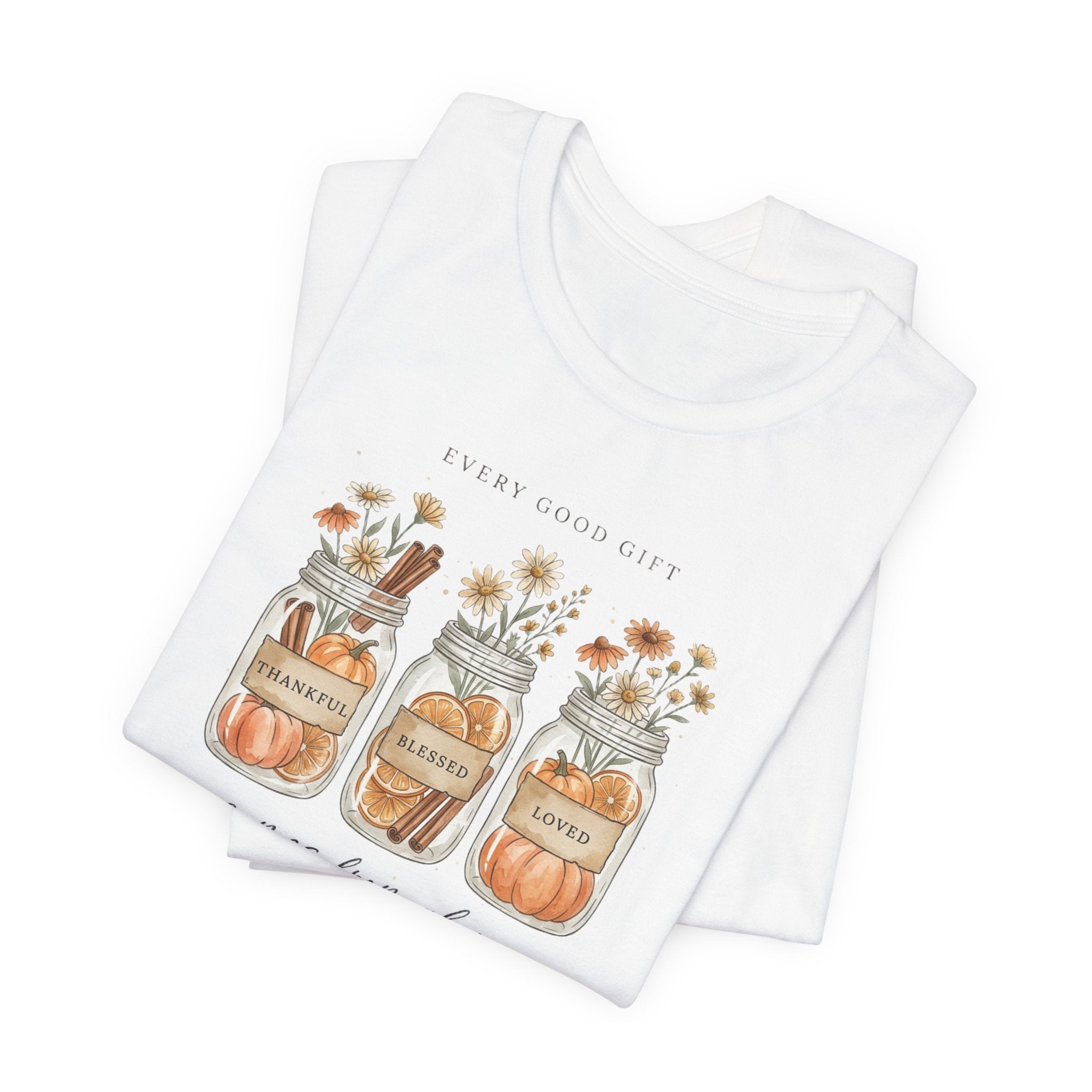 Harvest Blessings Tee | Christian Autumn, Scripture Fall Floral Pumpkin