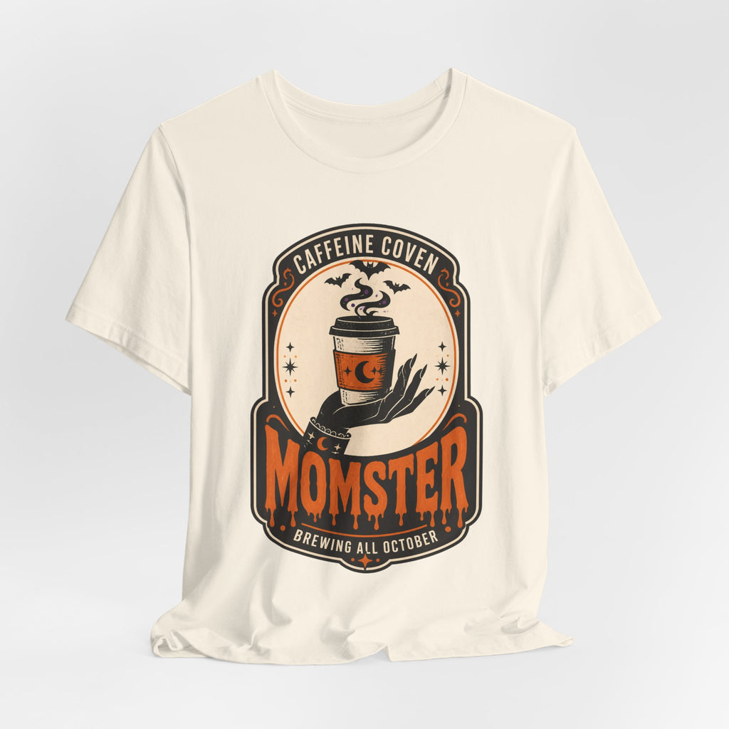 Momster Caffeine Coven Tee | Halloween Mom shirt, spooky coffee graphic