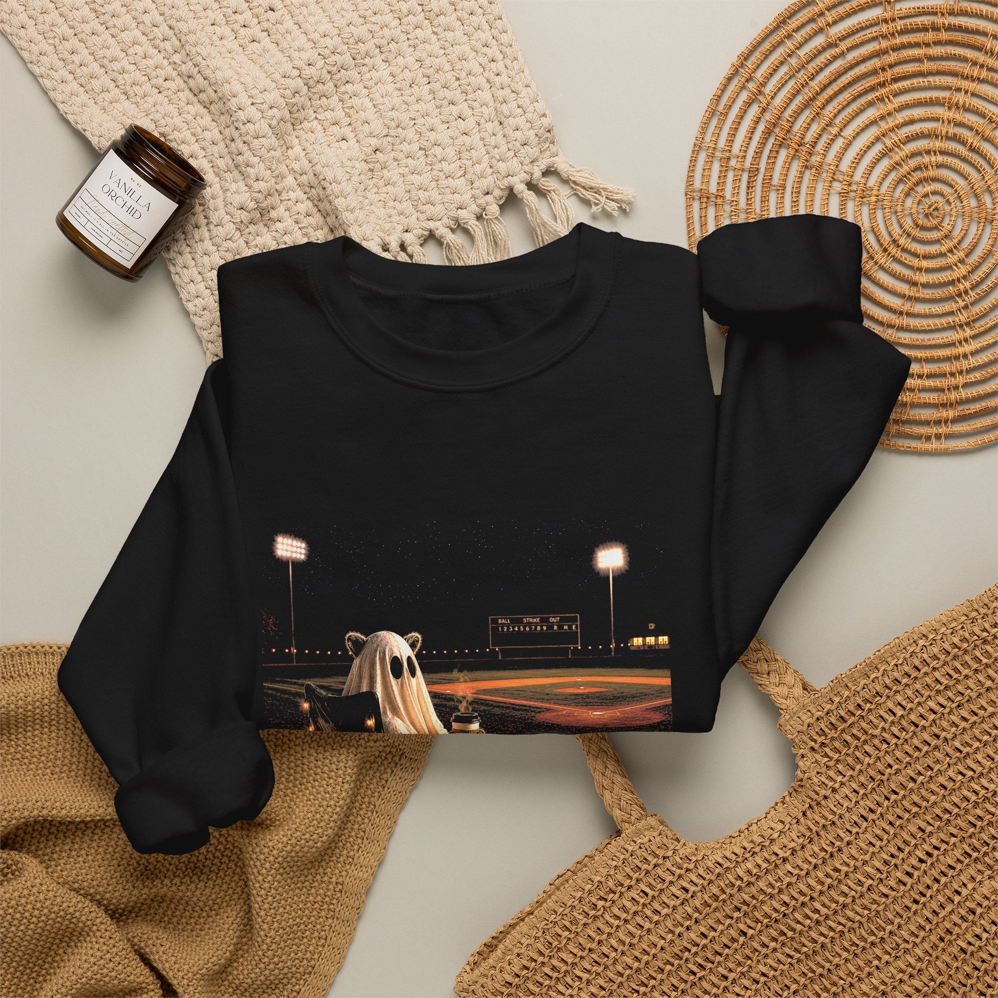 Halloween Ghost Recliner Sweatshirt - "Yeah, I’m Still Here" Cozy Crewneck