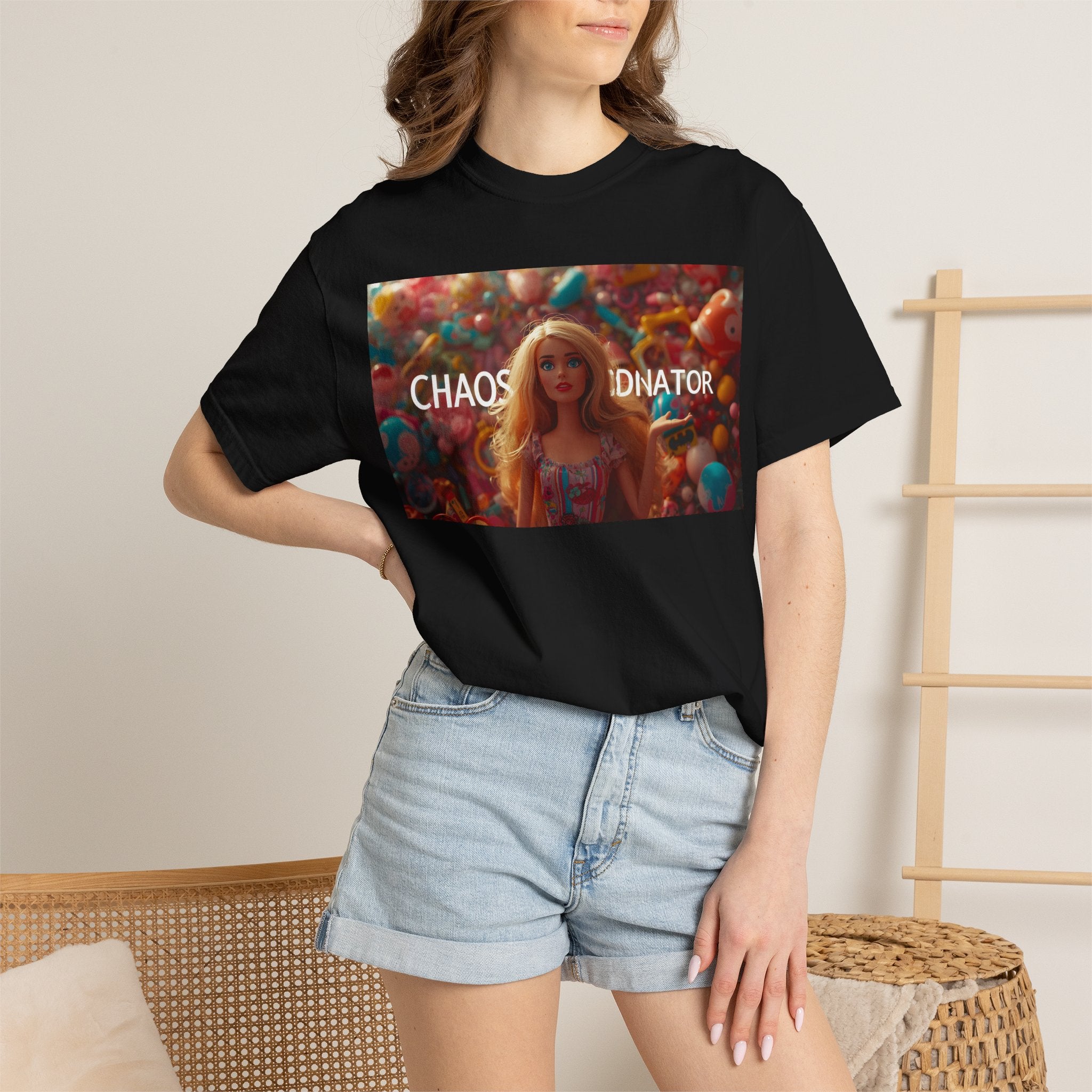 Chaos Coordinator Graphic T-Shirt — Barbie-Inspired Pop Art Tee