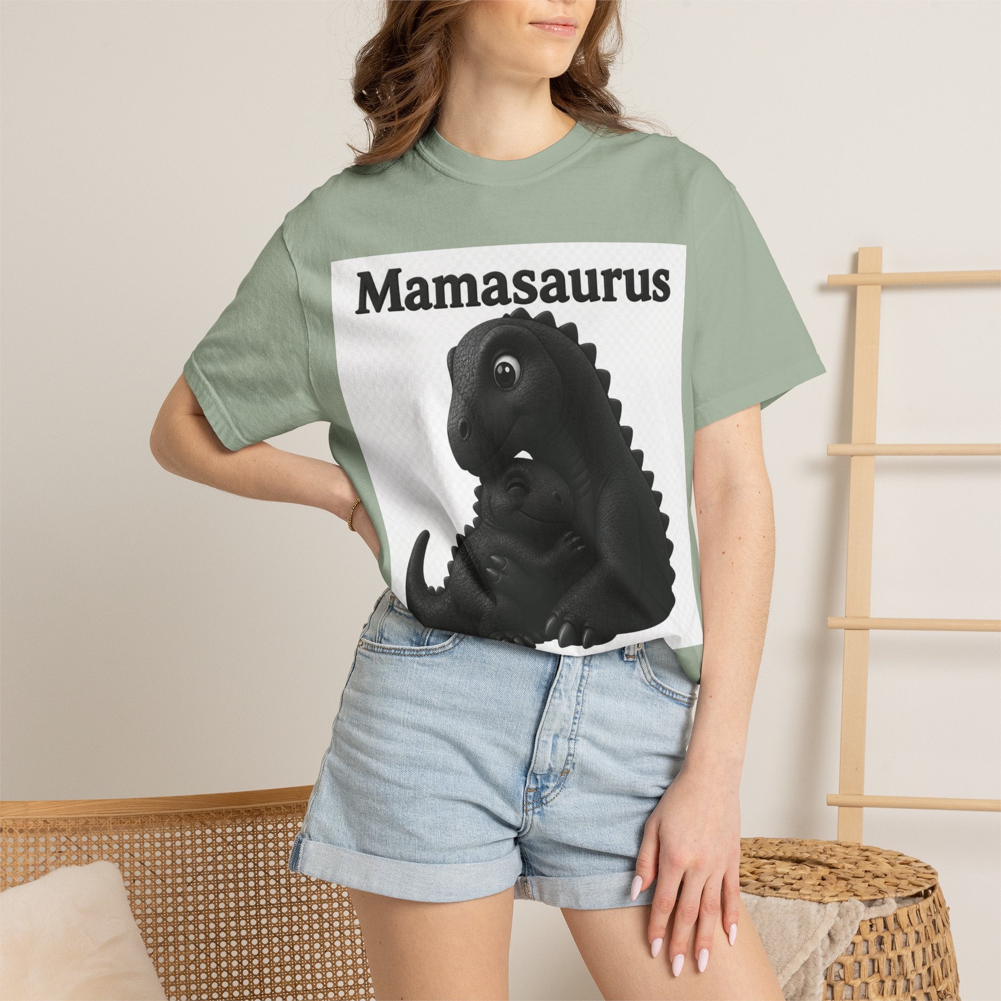 Mamasaurus T-Shirt — Cute Mama Dinosaur Graphic Tee for Mother's Day