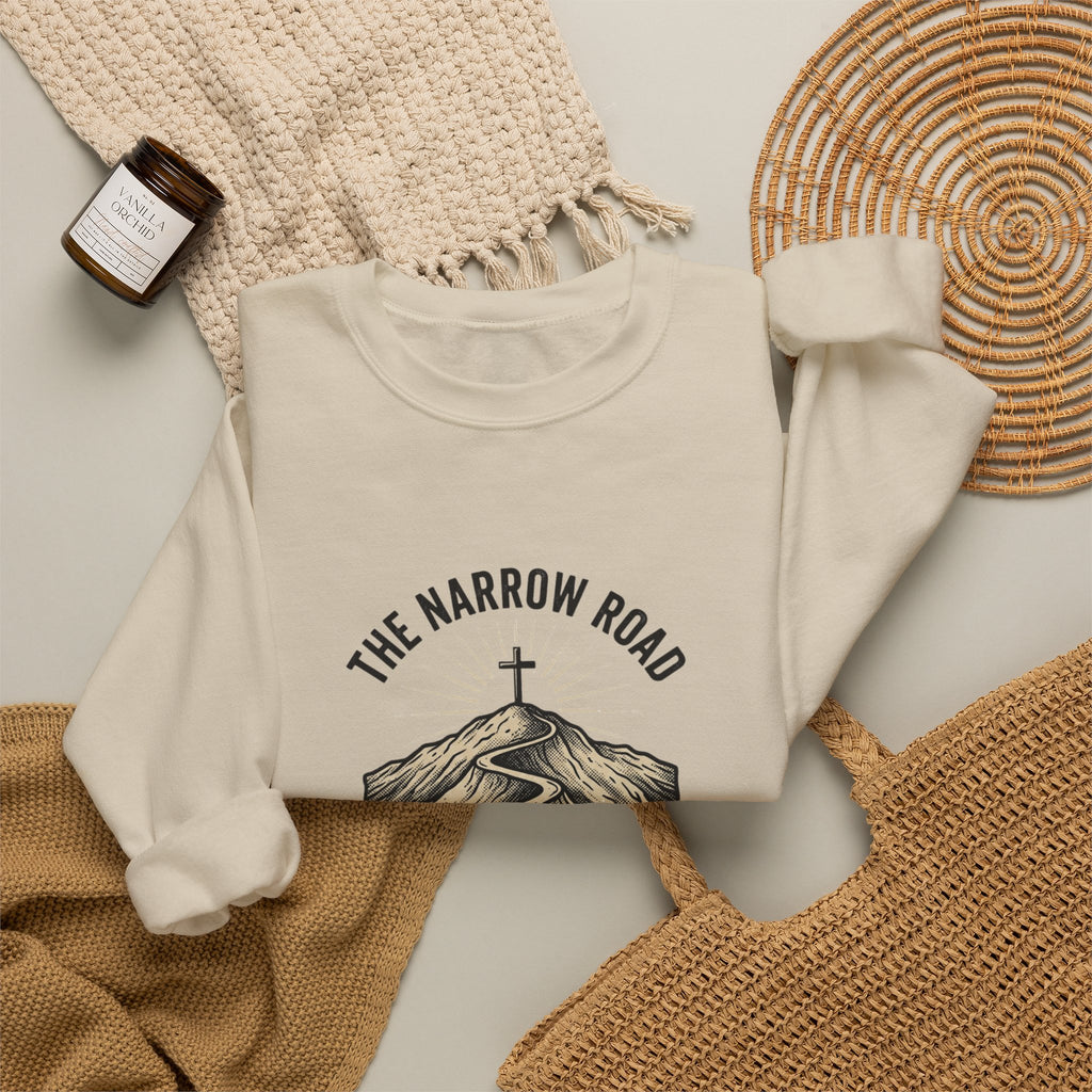 The Narrow Road Sweatshirt | Christian Streetwear, Matthew 7:14