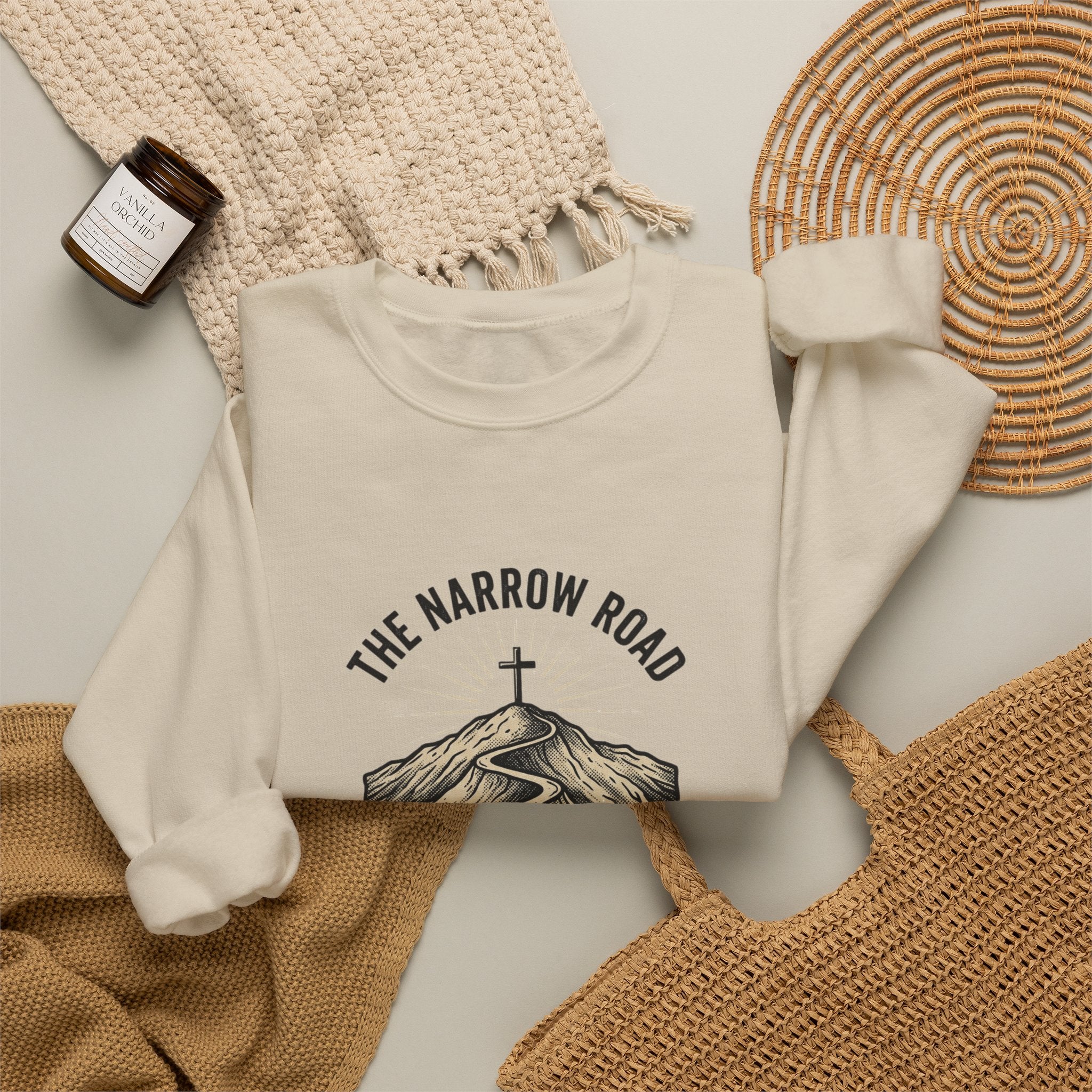 The Narrow Road Sweatshirt | Christian Streetwear, Matthew 7:14