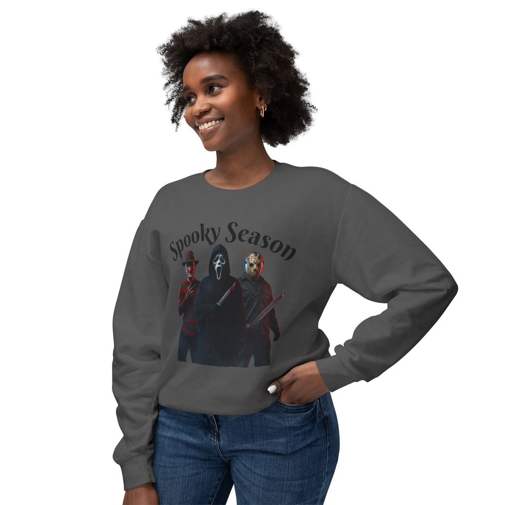 Spooky Season Sweatshirt — Horror Icons Crewneck (Freddy, Ghostface, Michael Myers)