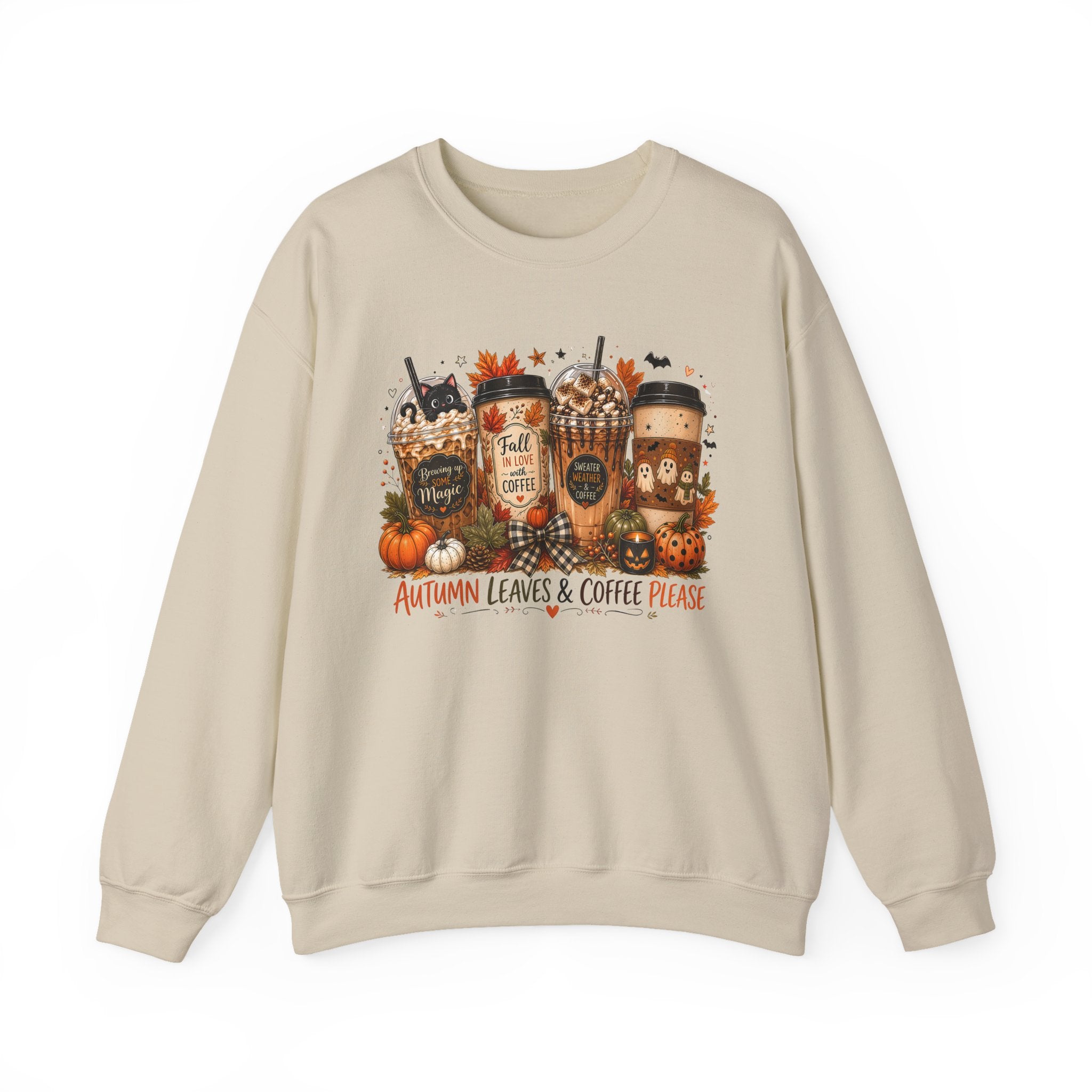 Autumn Leaves & Coffee Please Sweatshirt