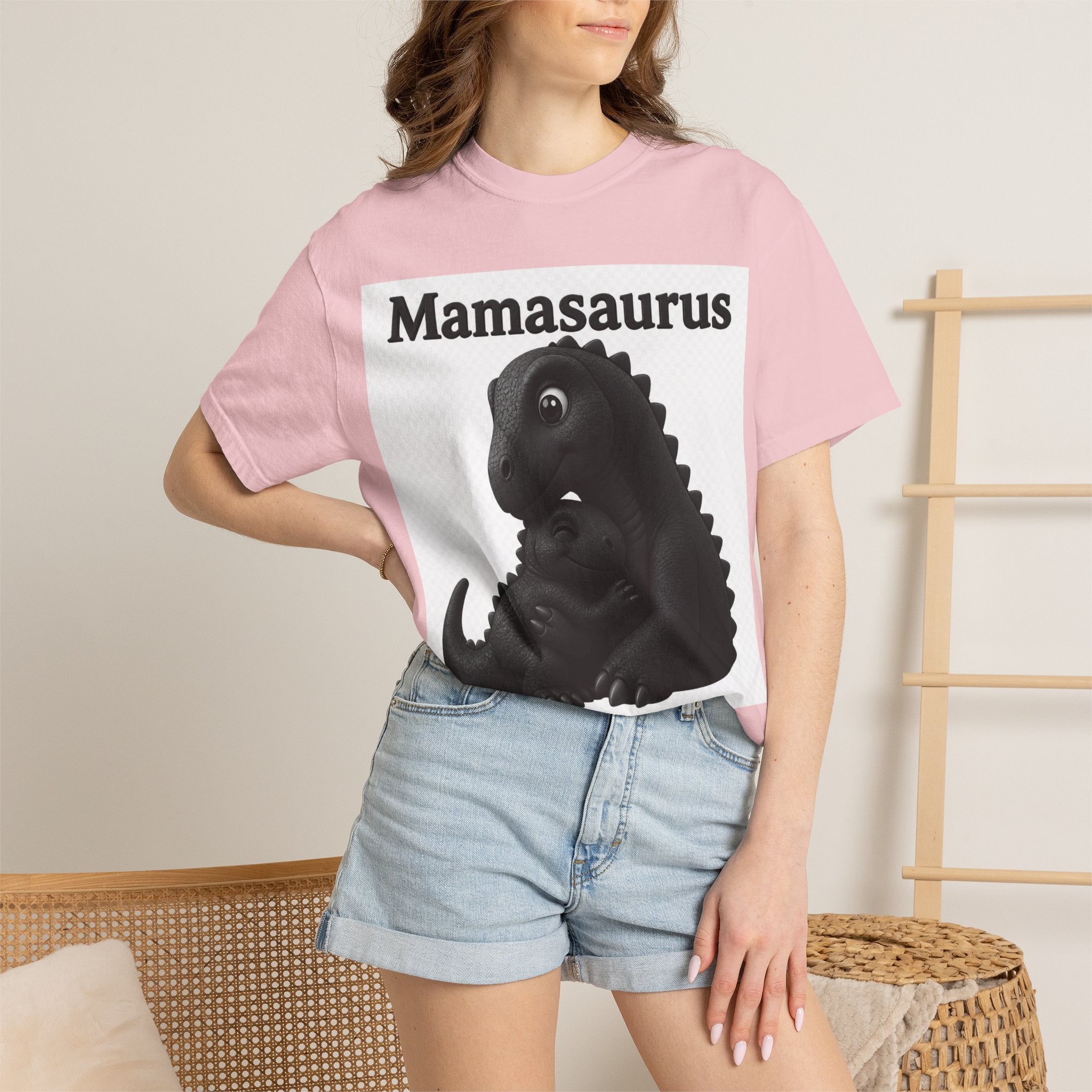Mamasaurus T-Shirt — Cute Mama Dinosaur Graphic Tee for Mother's Day