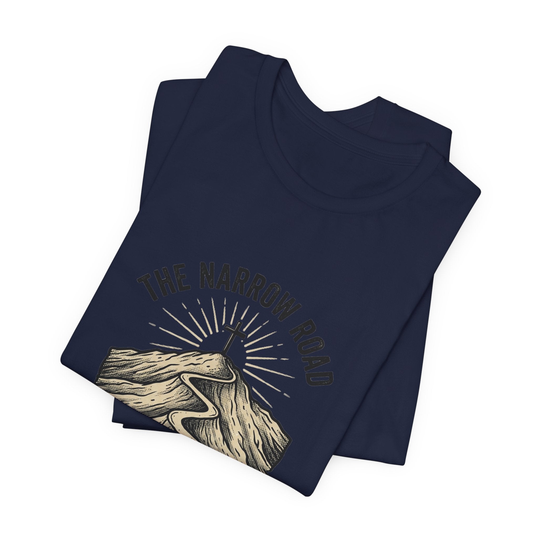 The Narrow Road Tee | Christian Streetwear, Matthew 7:14 Scripture Graphic