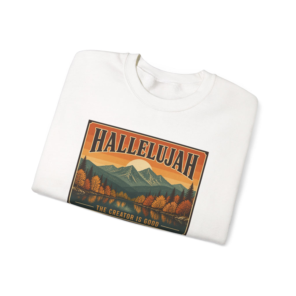 Hallelujah Mountain Harvest Crewneck Sweatshirt | Christian Autumn, Fall Leaves