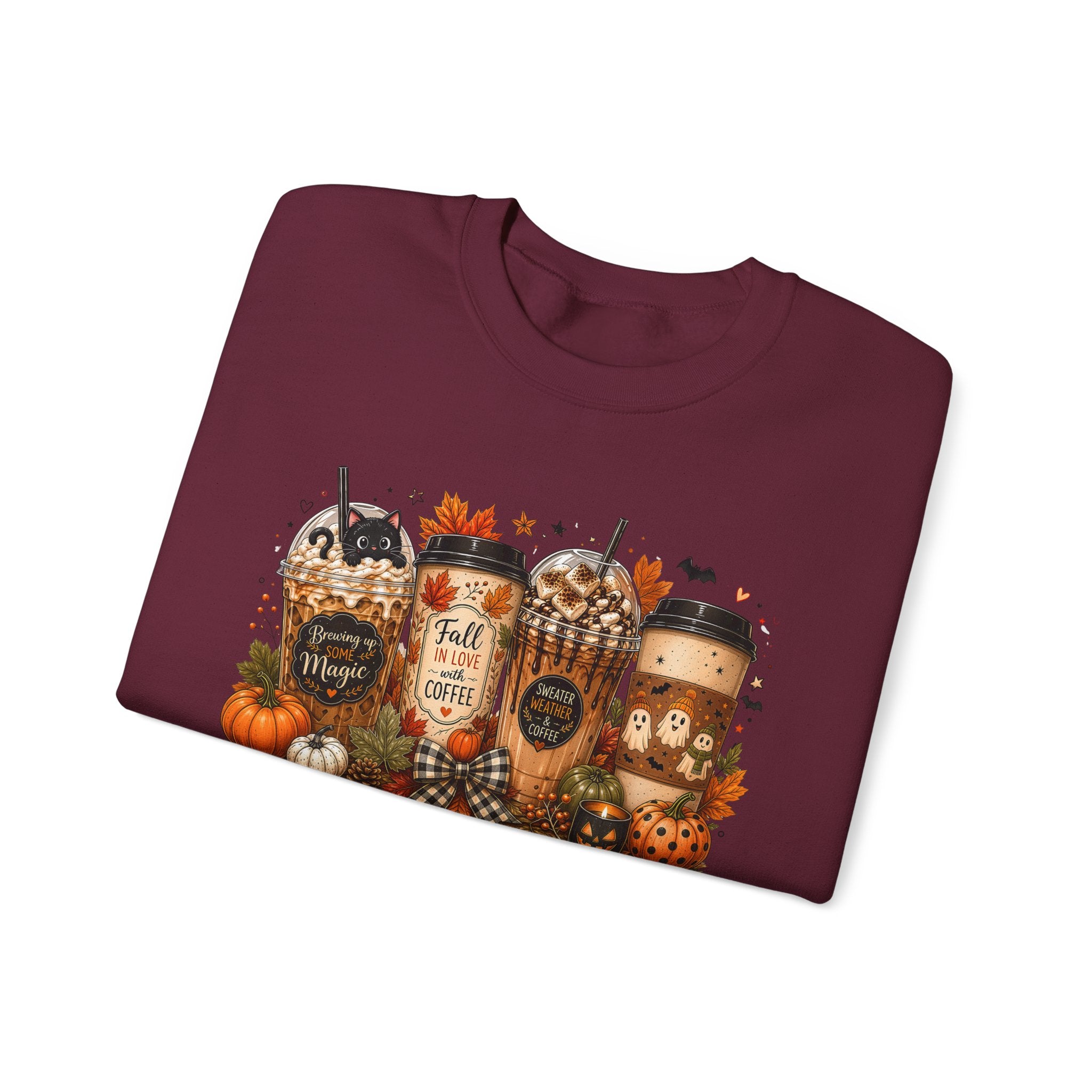 Autumn Leaves & Coffee Please Sweatshirt