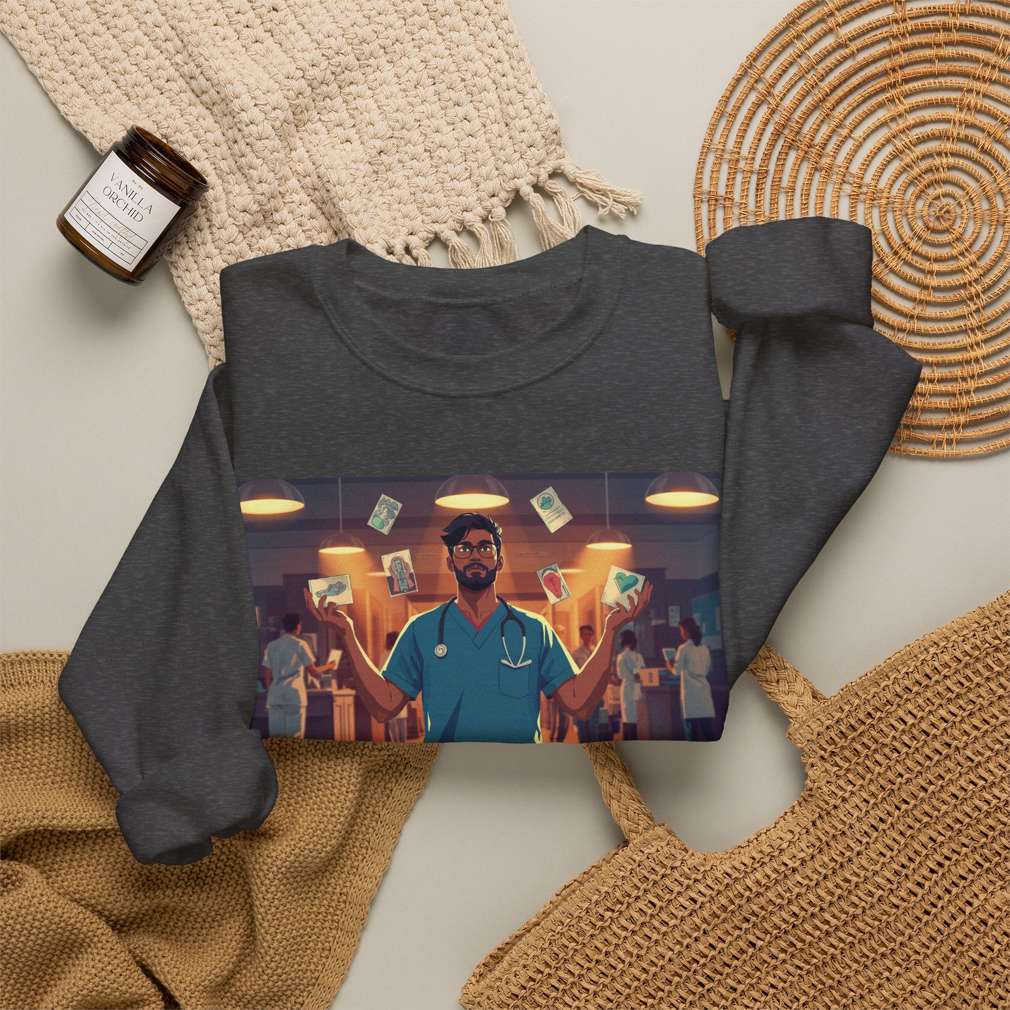 ER Doctor Crewneck Sweatshirt — Proud Medical Staff Graphic Pullover