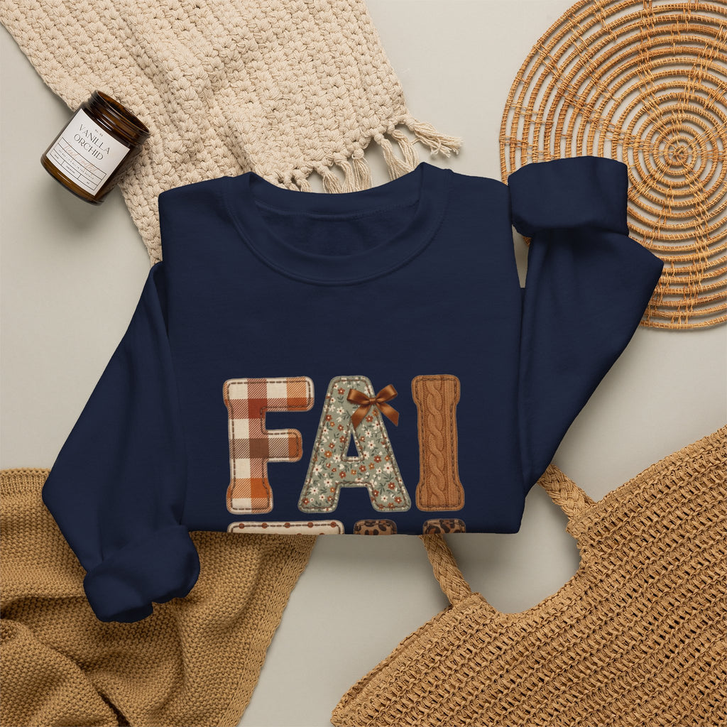 Faith Walk by Faith Sweatshirt | Christian Autumn, Fall Leaves & Plaid