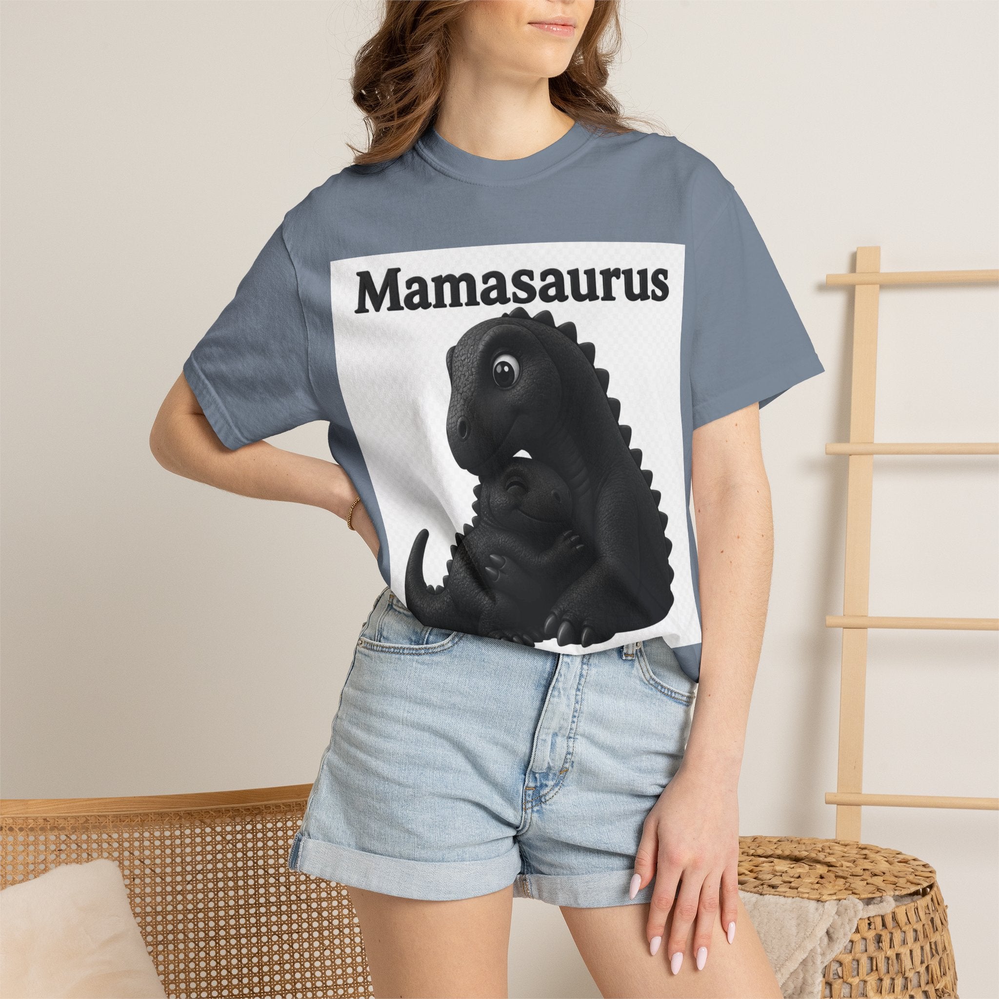 Mamasaurus T-Shirt — Cute Mama Dinosaur Graphic Tee for Mother's Day