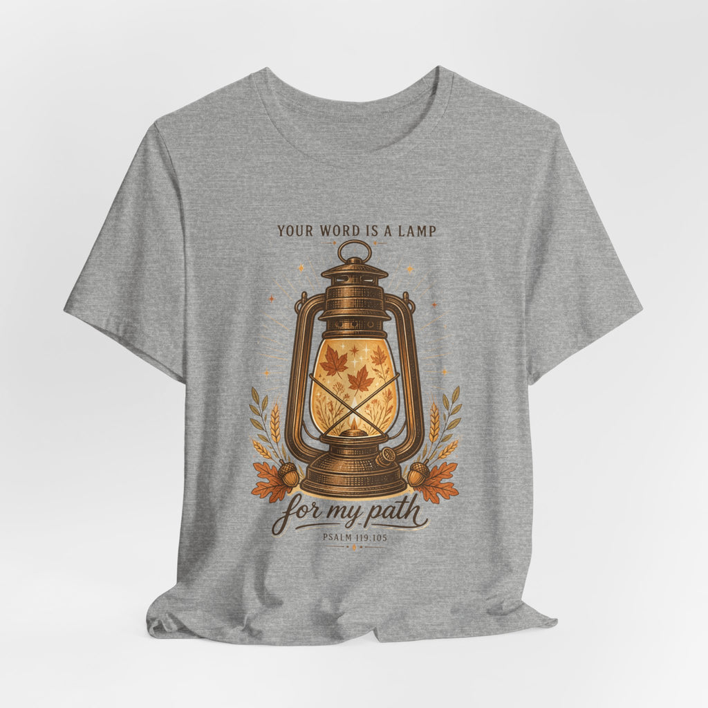 Your Word Is a Lamp Tee | Christian Autumn, Fall Scripture Lantern Design