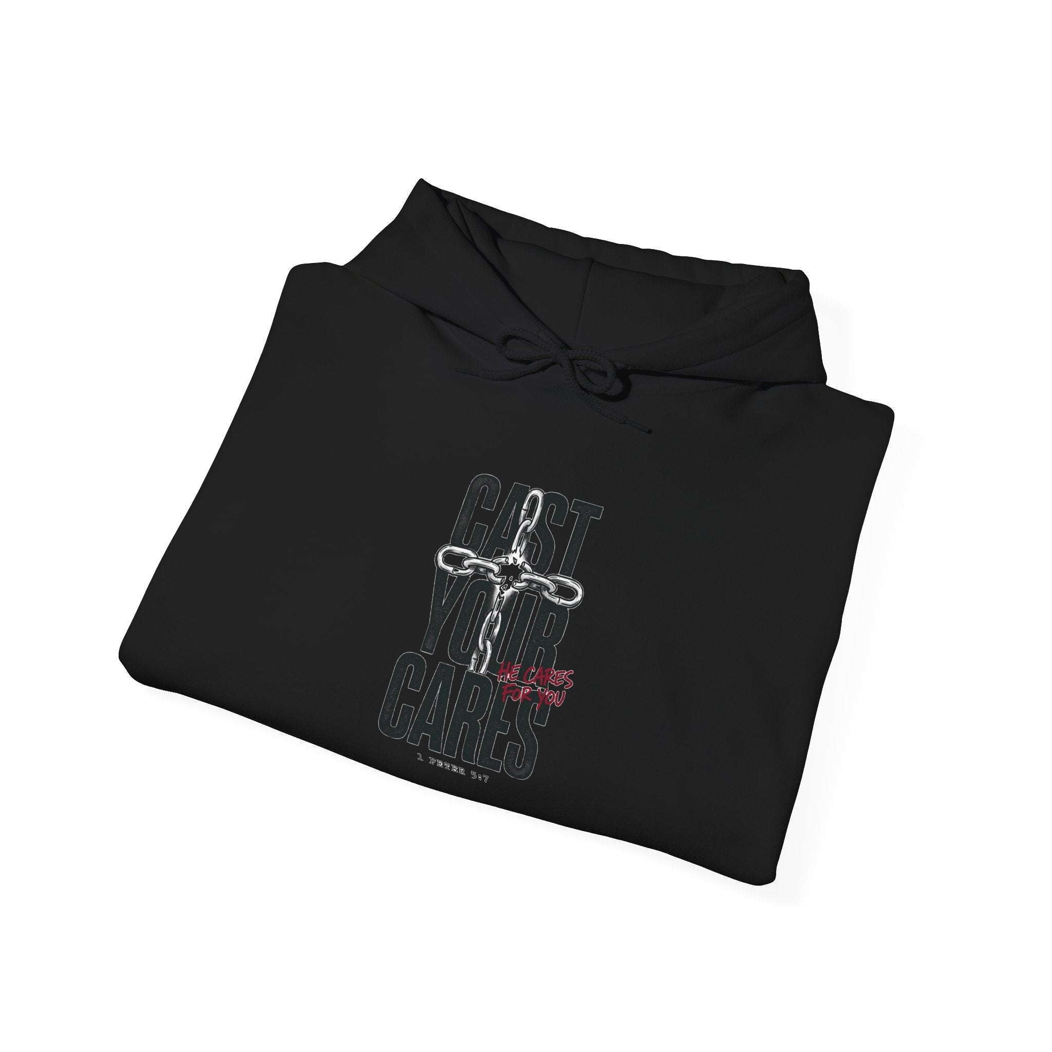 Cast Your Cares Hoodie | Christian Streetwear, Scripture Graphic