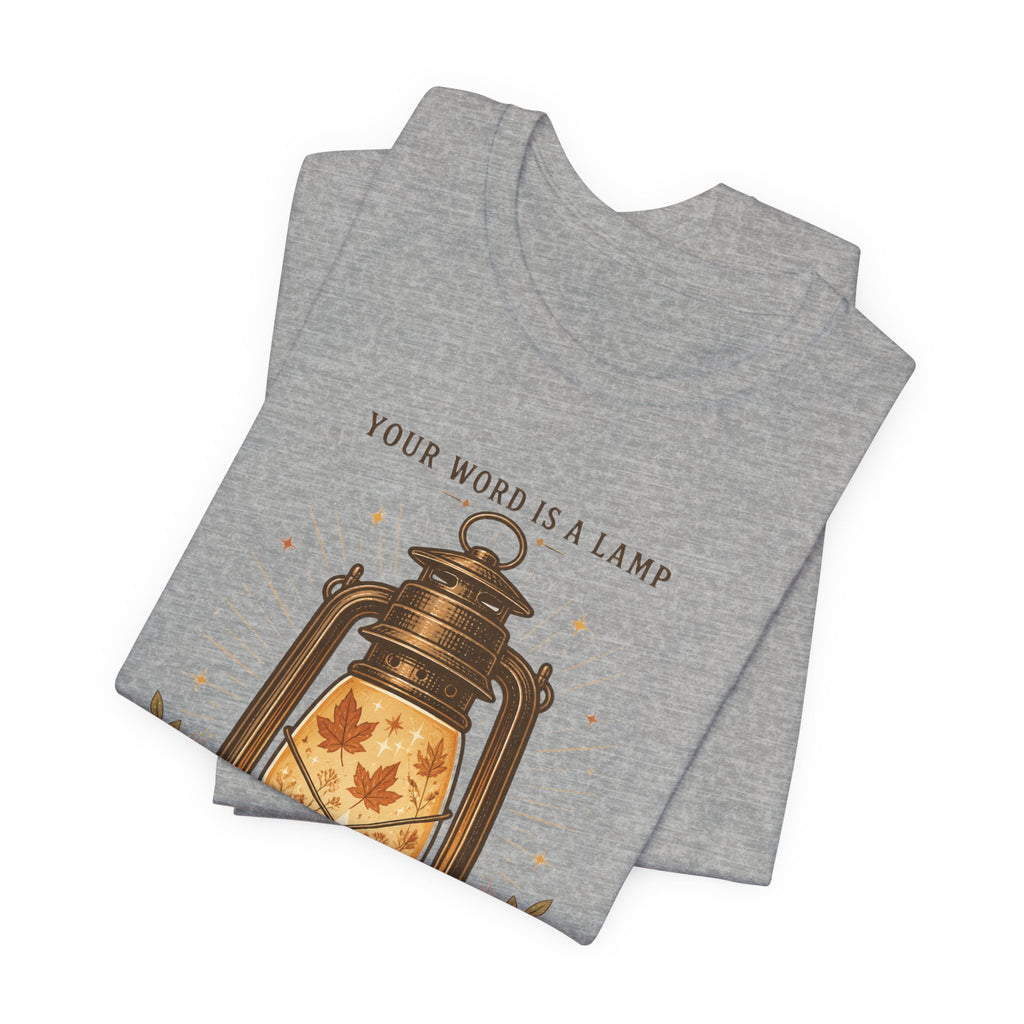 Your Word Is a Lamp Tee | Christian Autumn, Fall Scripture Lantern Design