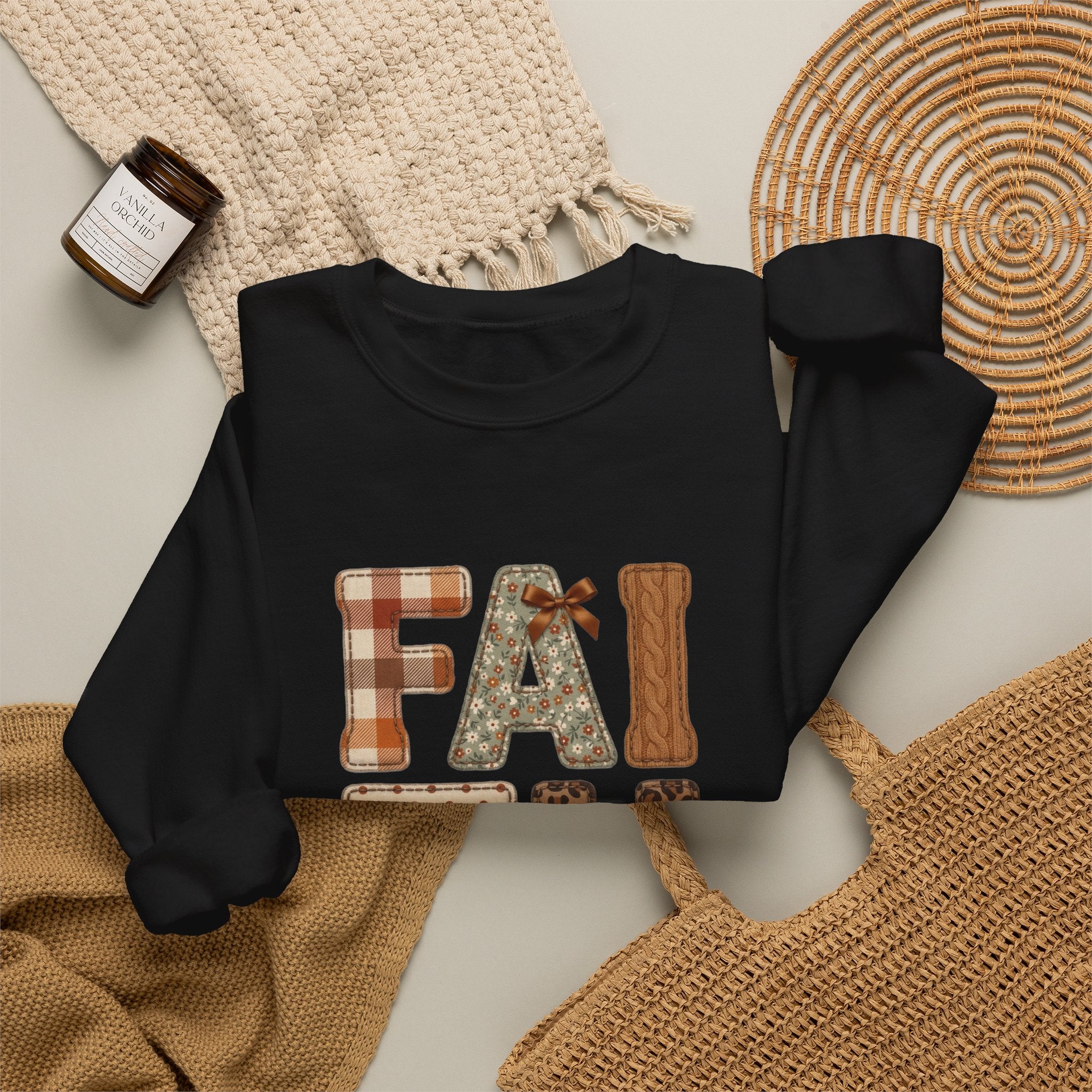 Faith Walk by Faith Sweatshirt | Christian Autumn, Fall Leaves & Plaid