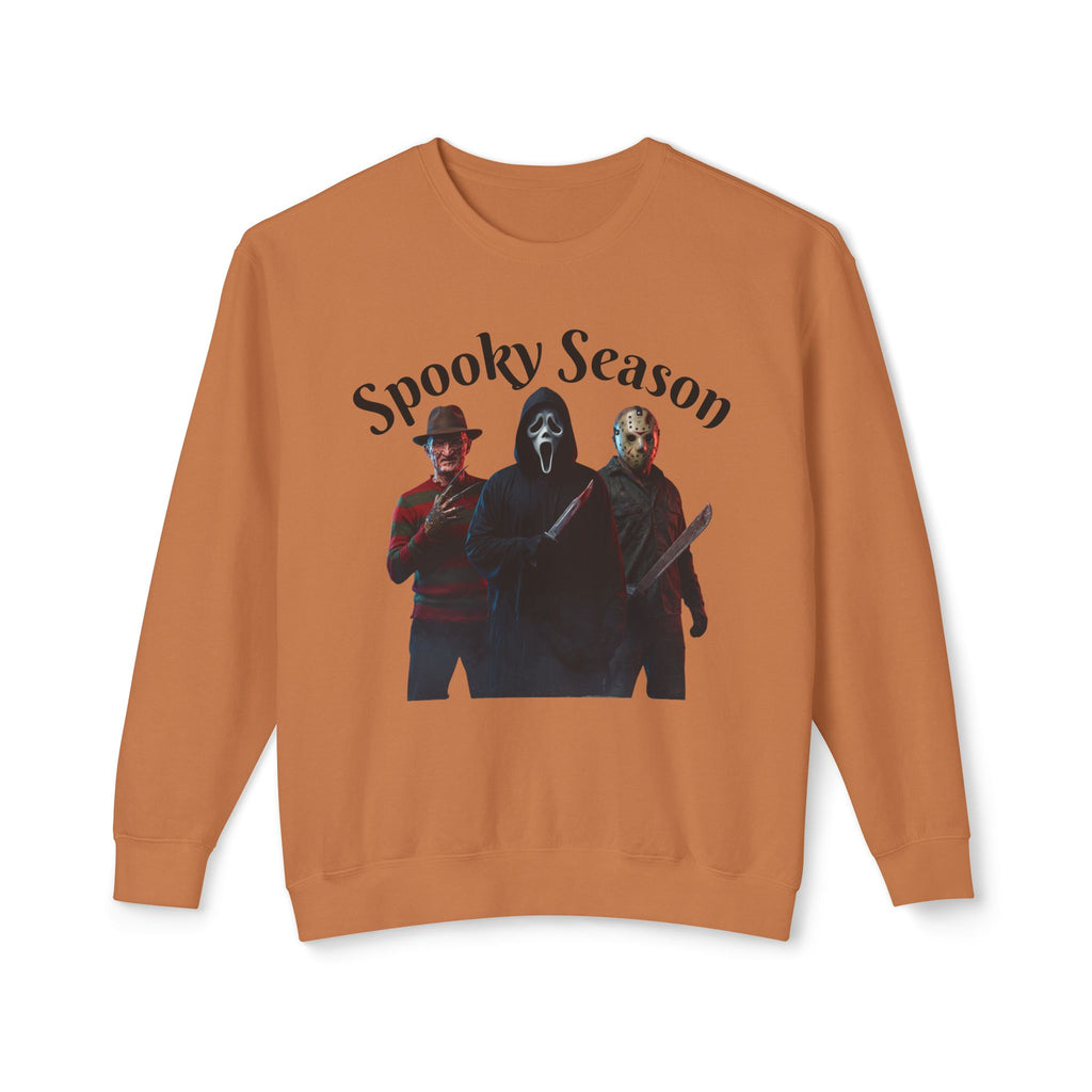 Spooky Season Sweatshirt — Horror Icons Crewneck (Freddy, Ghostface, Michael Myers)
