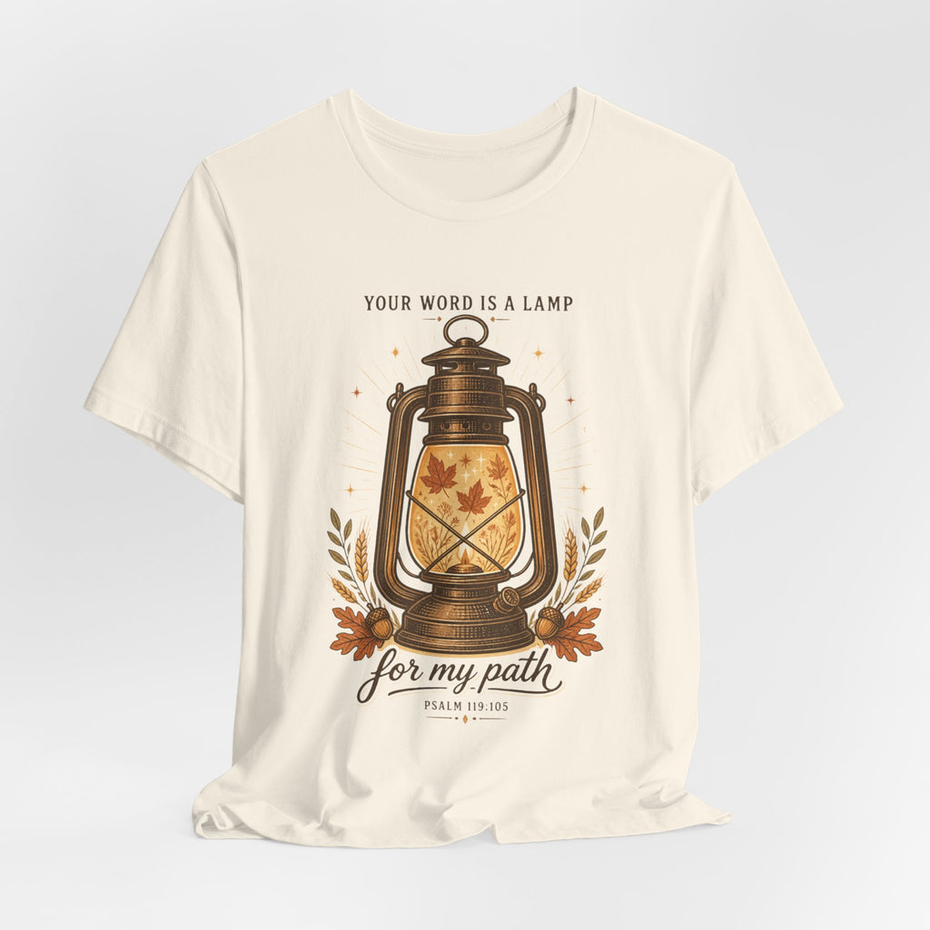 Your Word Is a Lamp Tee | Christian Autumn, Fall Scripture Lantern Design