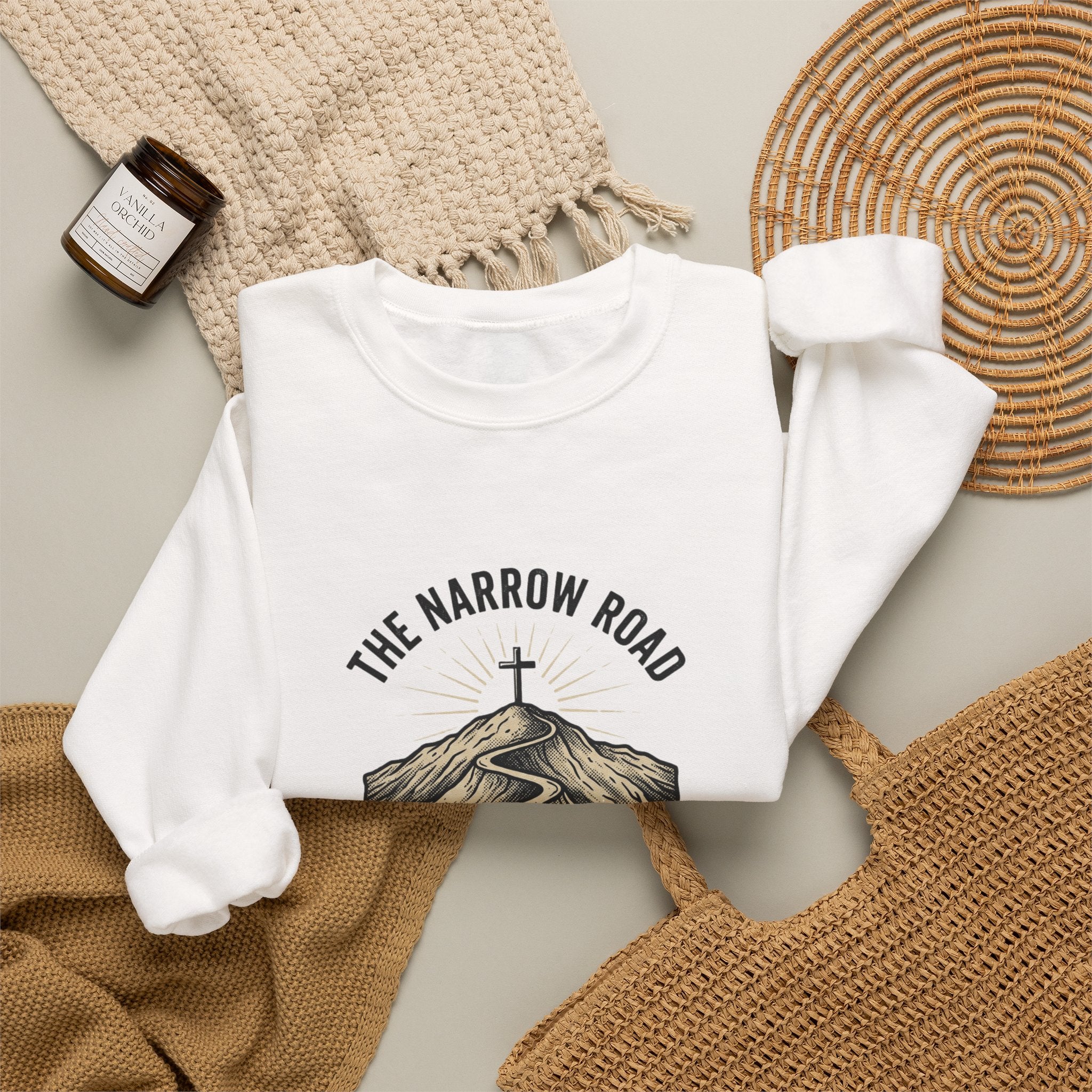 The Narrow Road Sweatshirt | Christian Streetwear, Matthew 7:14