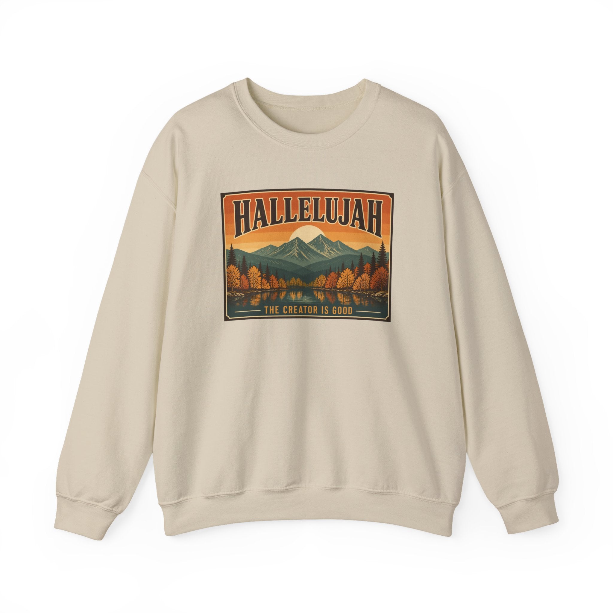 Hallelujah Mountain Harvest Crewneck Sweatshirt | Christian Autumn, Fall Leaves