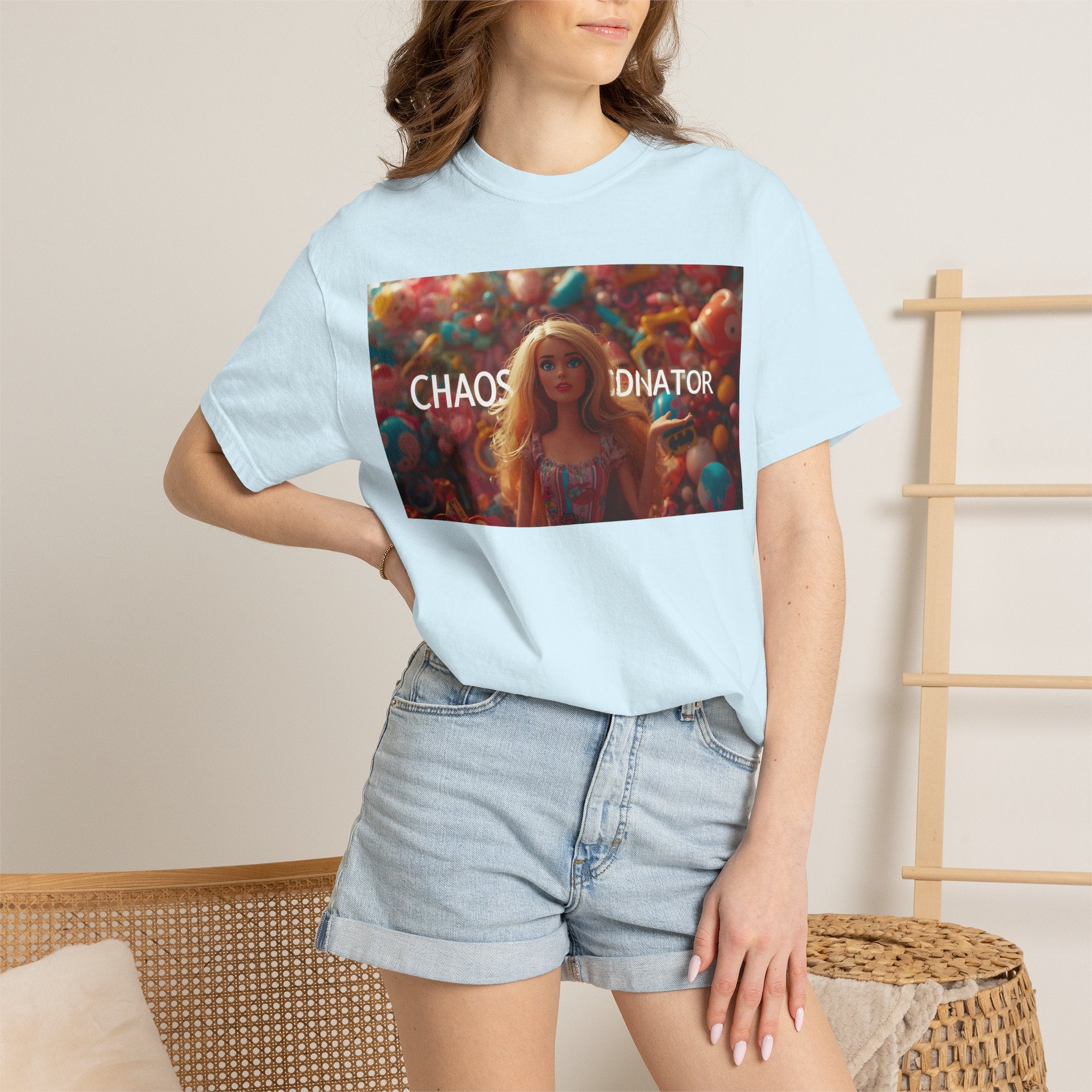 Chaos Coordinator Graphic T-Shirt — Barbie-Inspired Pop Art Tee