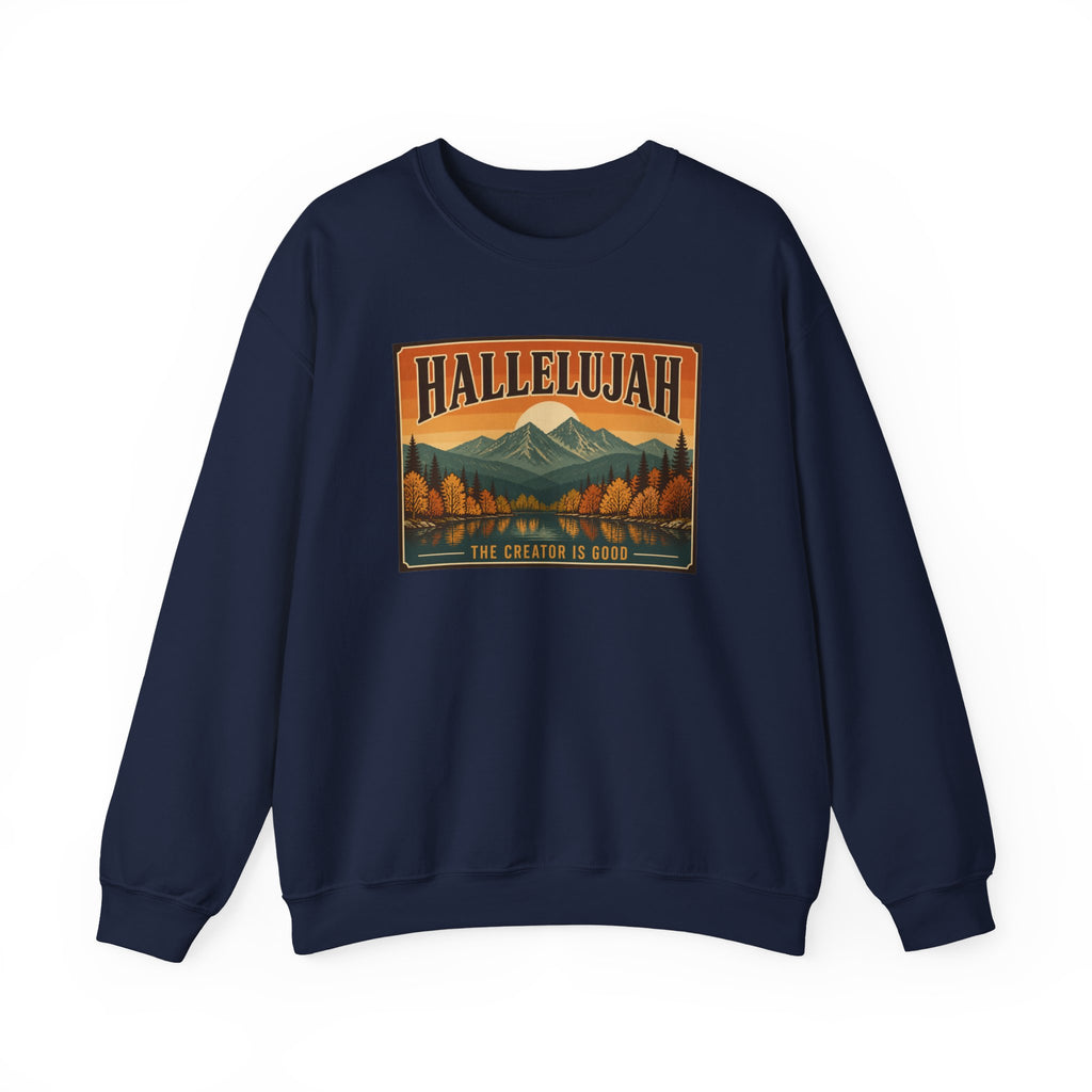 Hallelujah Mountain Harvest Crewneck Sweatshirt | Christian Autumn, Fall Leaves