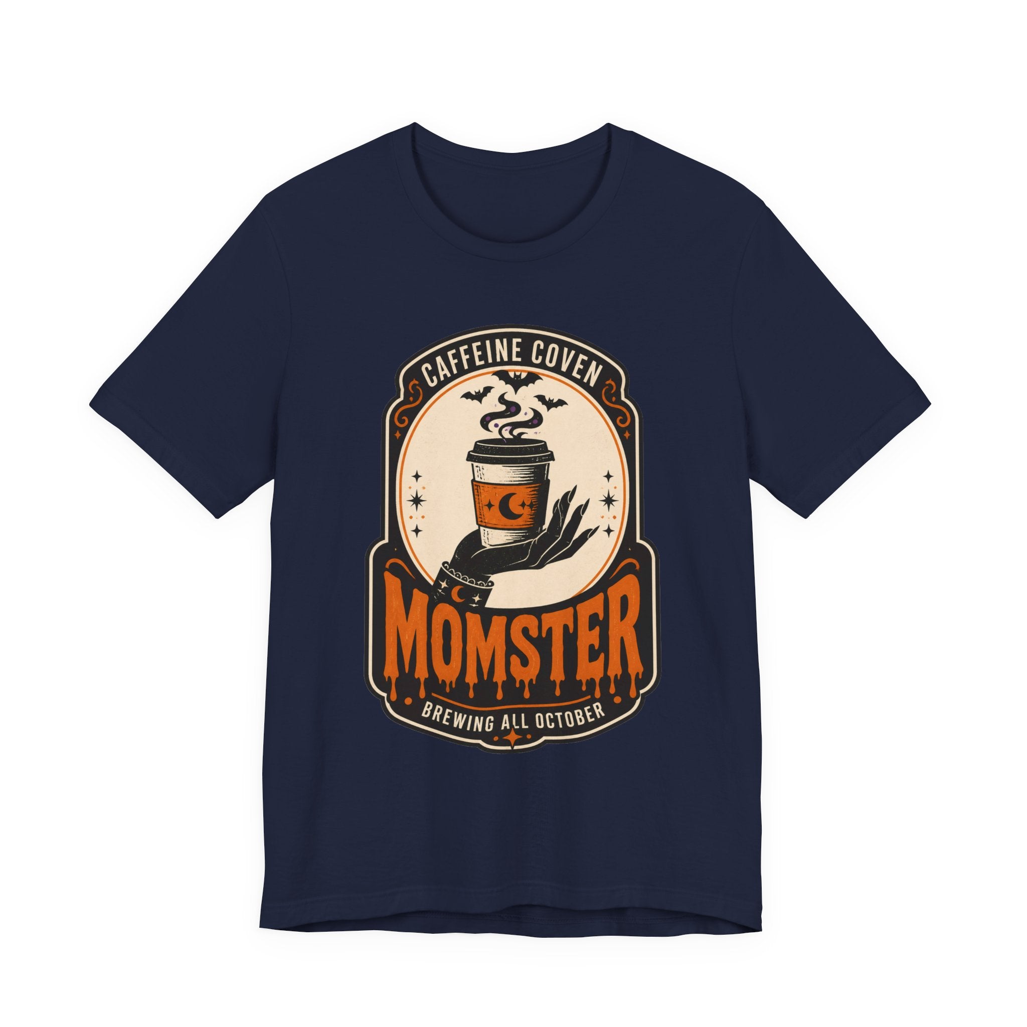 Momster Caffeine Coven Tee | Halloween Mom shirt, spooky coffee graphic