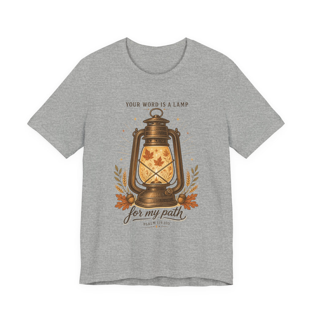 Your Word Is a Lamp Tee | Christian Autumn, Fall Scripture Lantern Design
