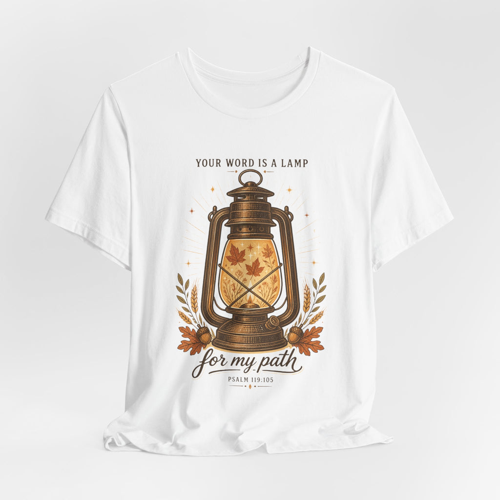 Your Word Is a Lamp Tee | Christian Autumn, Fall Scripture Lantern Design