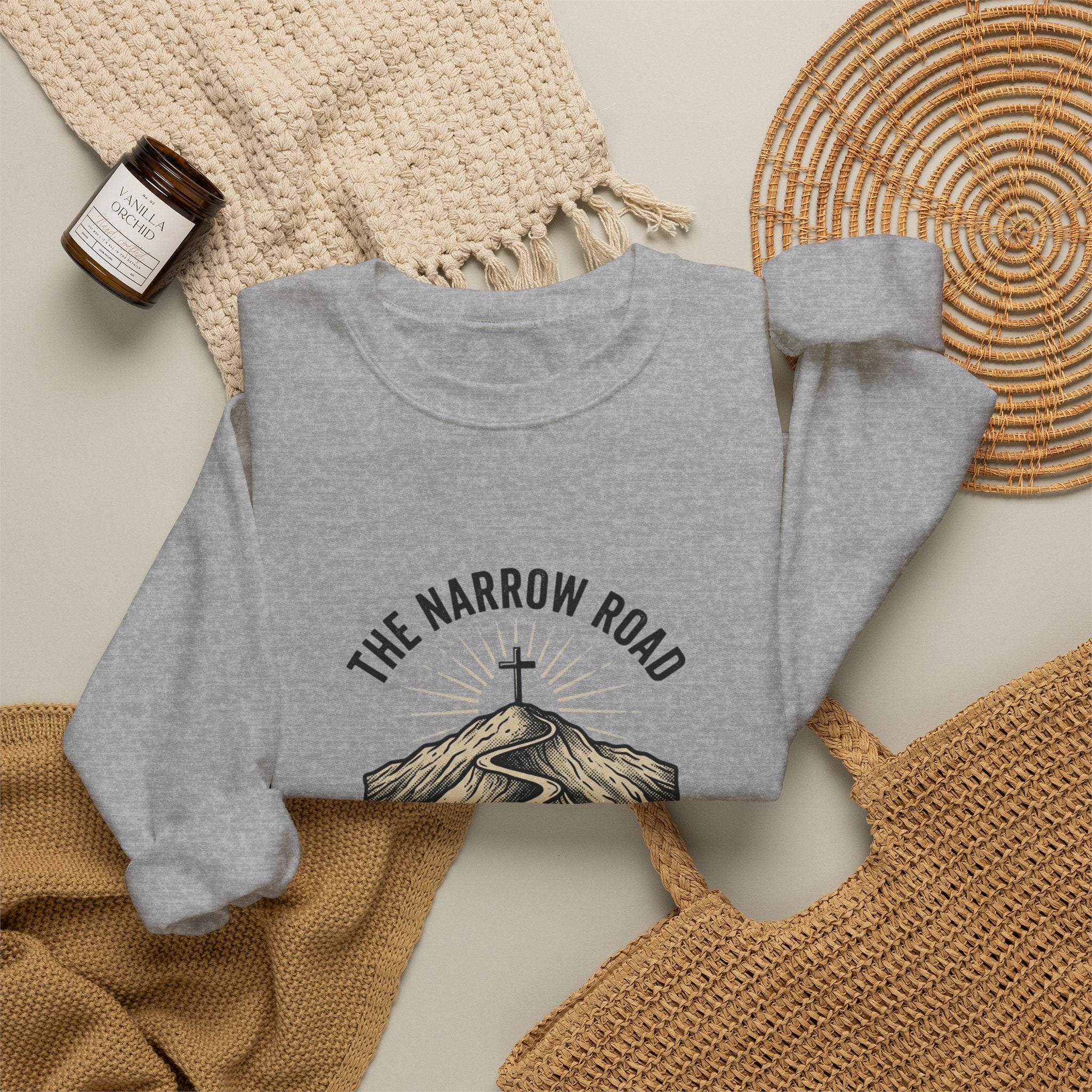 The Narrow Road Sweatshirt | Christian Streetwear, Matthew 7:14