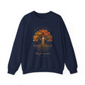 Rooted in Him Tree Sweatshirt | Christian Autumn, Fall Leaves