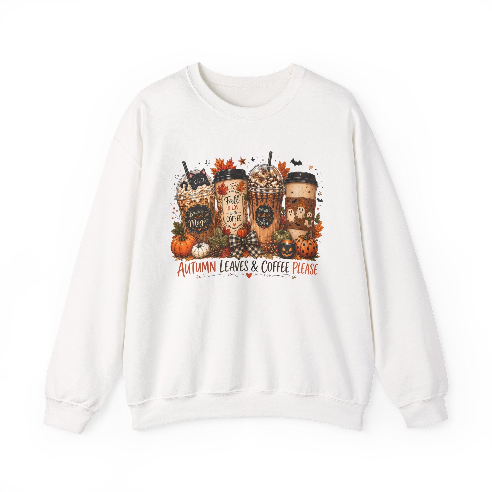 Autumn Leaves & Coffee Please Sweatshirt