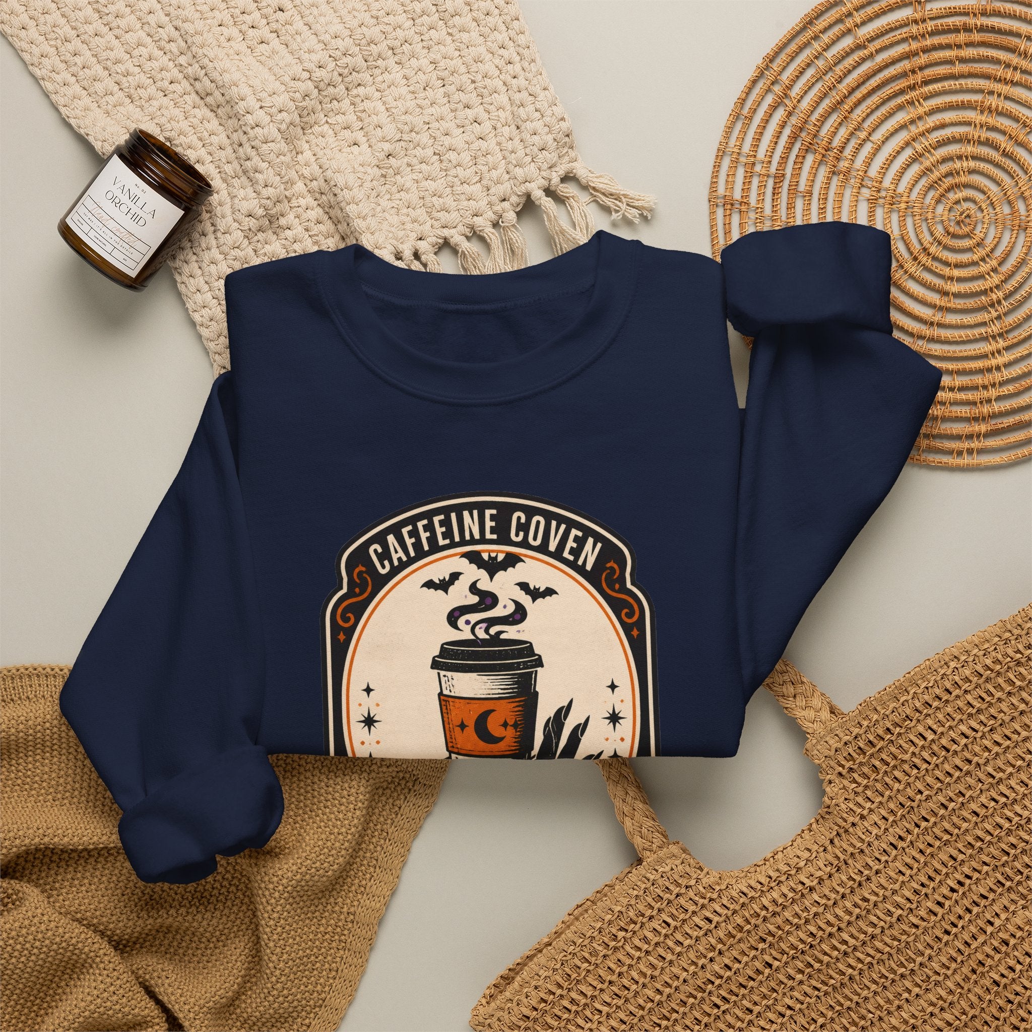 Momster Caffeine Coven Crewneck Sweatshirt | Halloween mom graphic