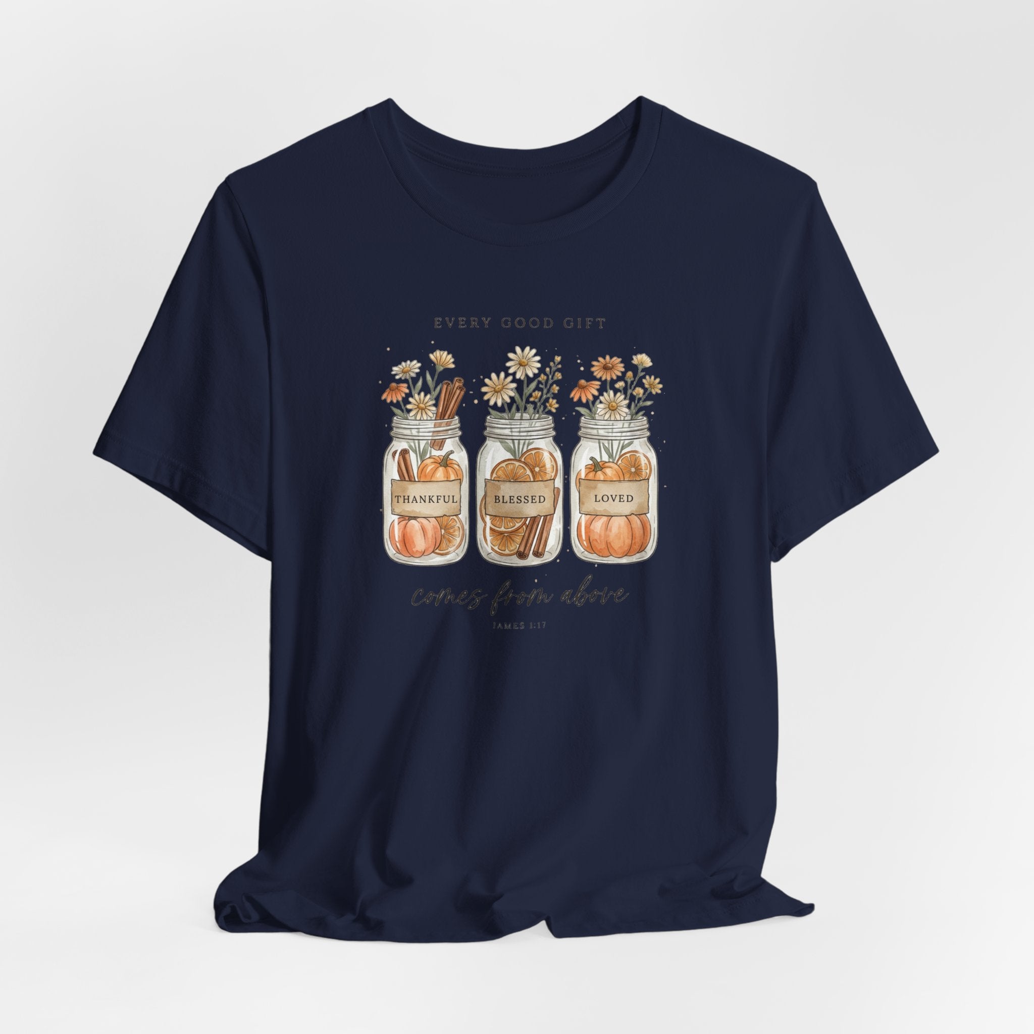 Harvest Blessings Tee | Christian Autumn, Scripture Fall Floral Pumpkin