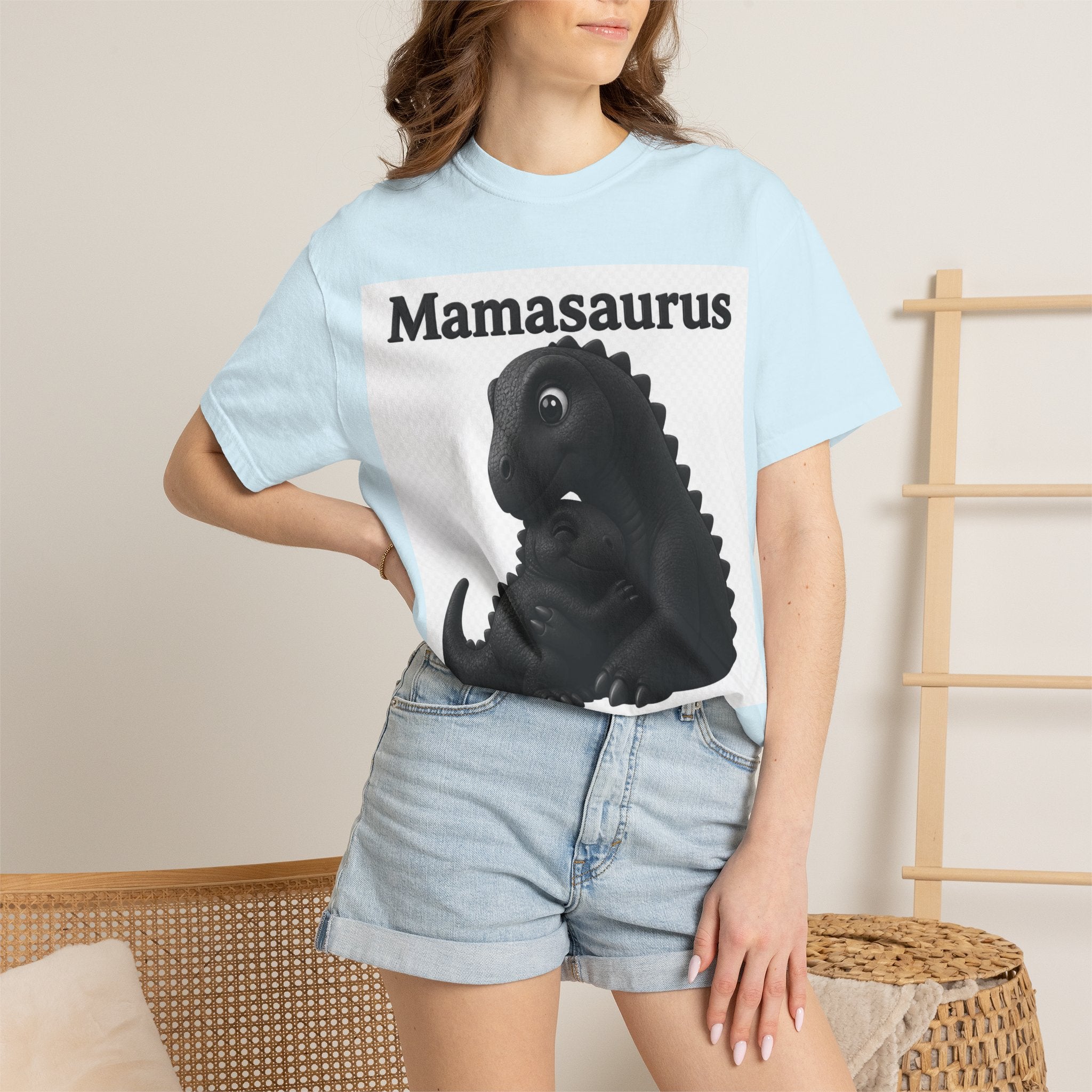 Mamasaurus T-Shirt — Cute Mama Dinosaur Graphic Tee for Mother's Day