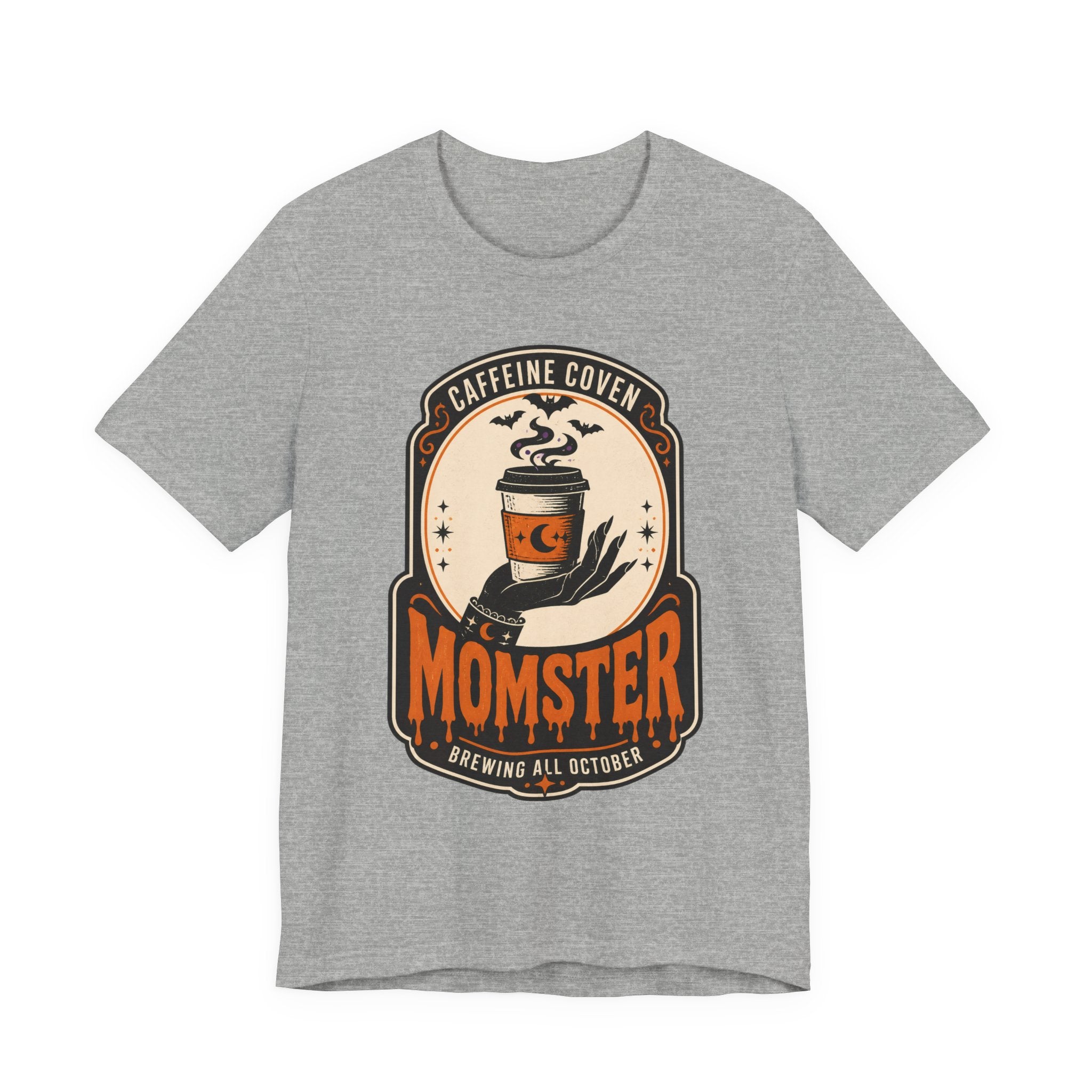 Momster Caffeine Coven Tee | Halloween Mom shirt, spooky coffee graphic