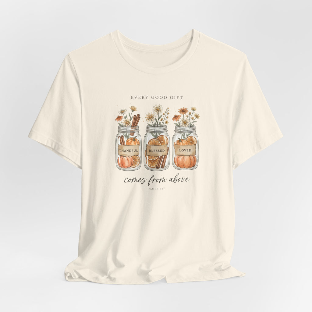 Harvest Blessings Tee | Christian Autumn, Scripture Fall Floral Pumpkin