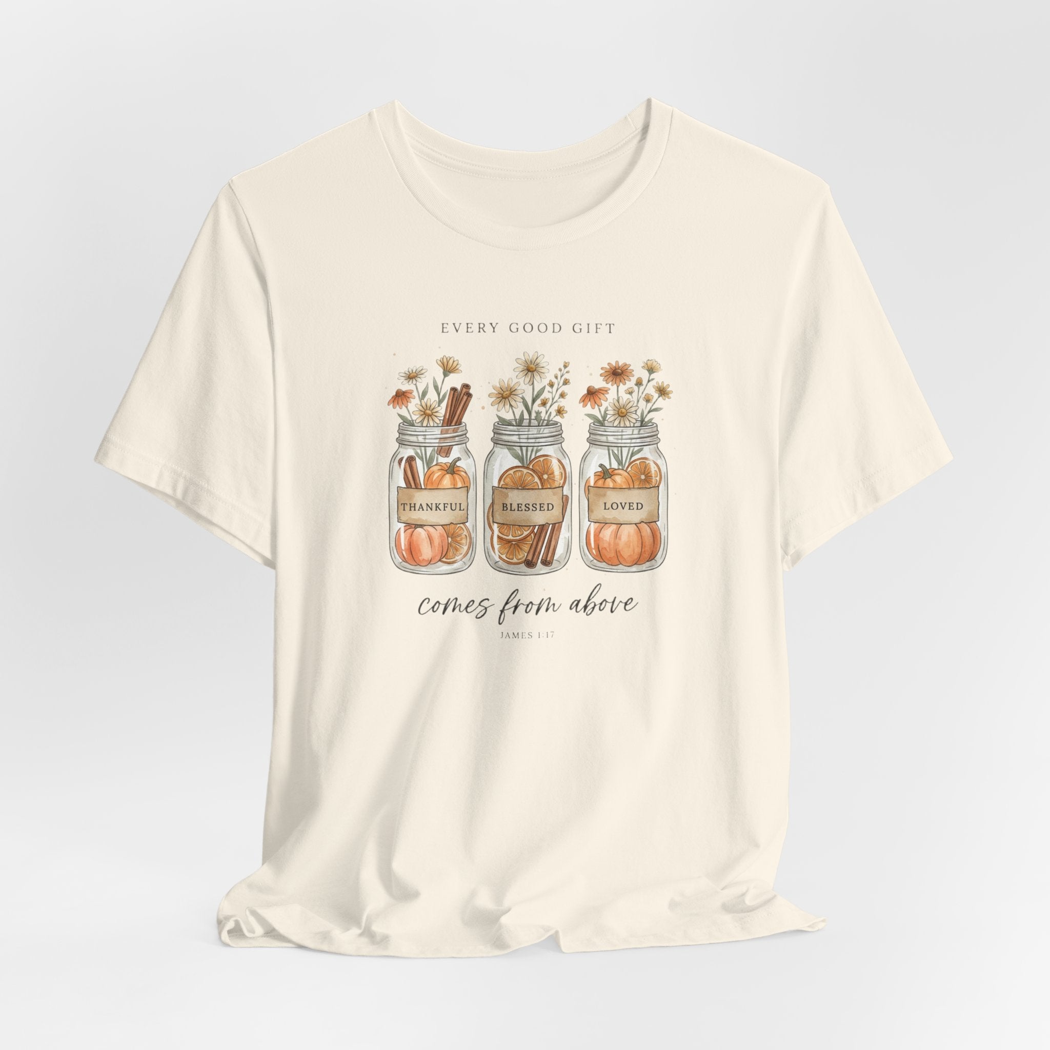 Harvest Blessings Tee | Christian Autumn, Scripture Fall Floral Pumpkin