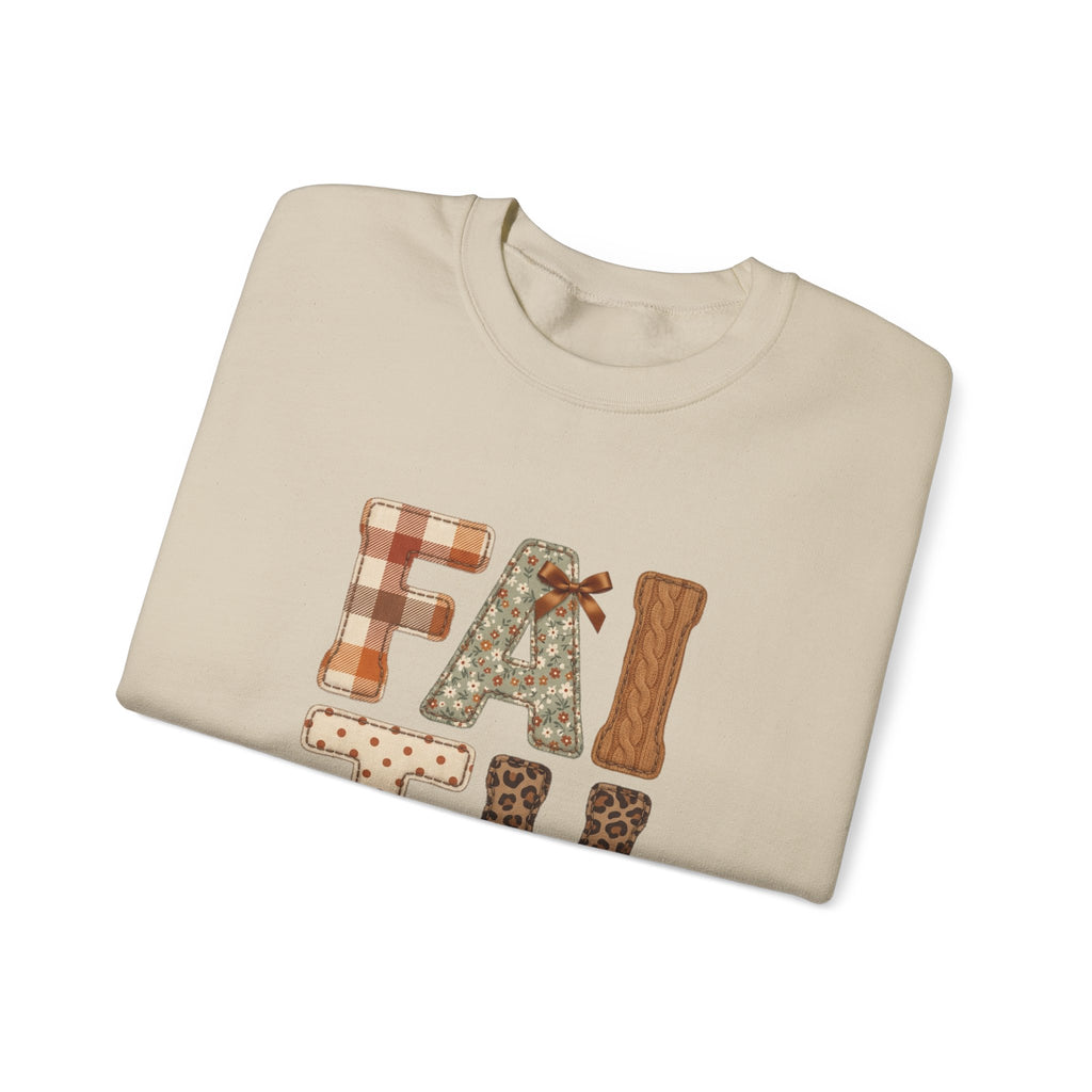 Faith Walk by Faith Sweatshirt | Christian Autumn, Fall Leaves & Plaid