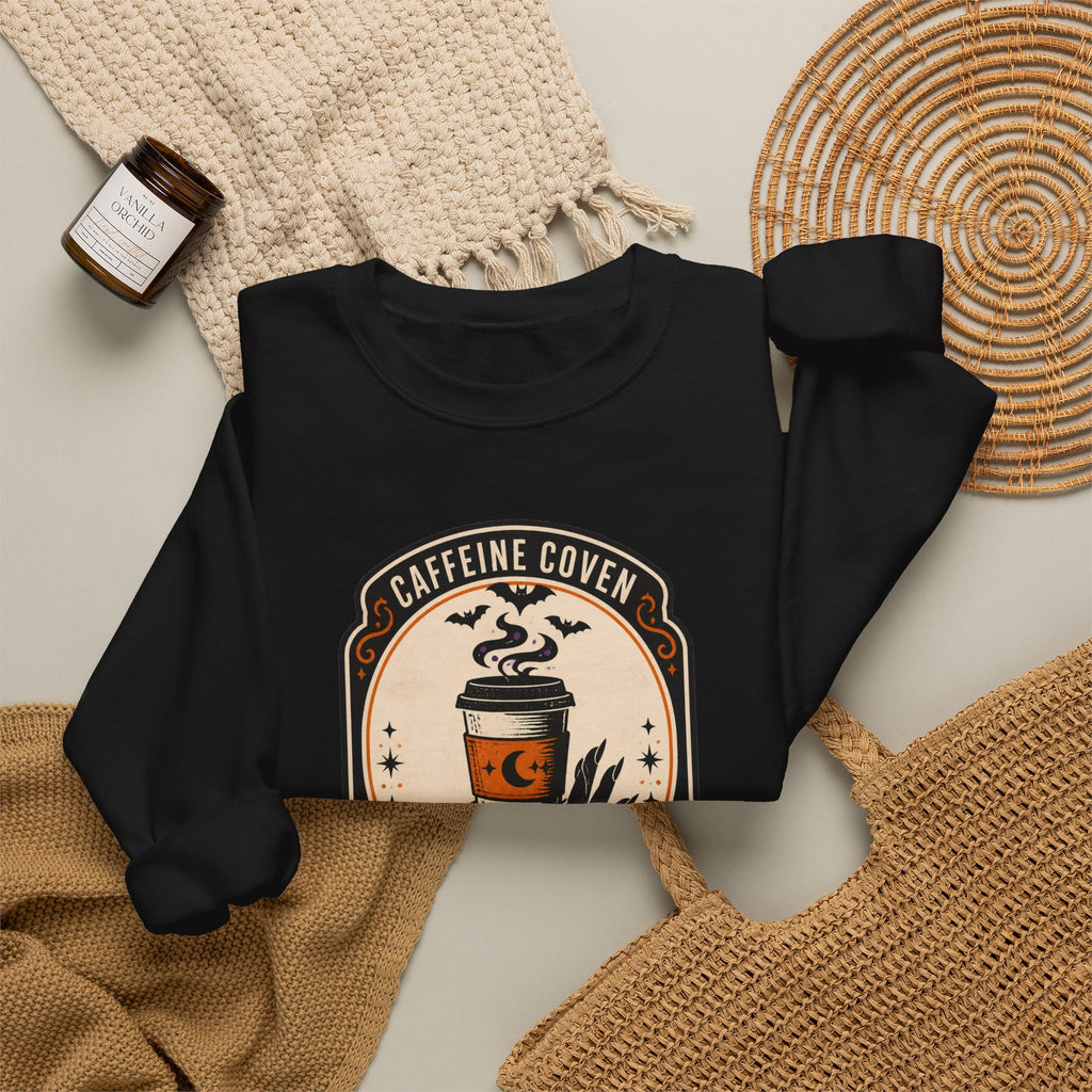 Momster Caffeine Coven Crewneck Sweatshirt | Halloween mom graphic