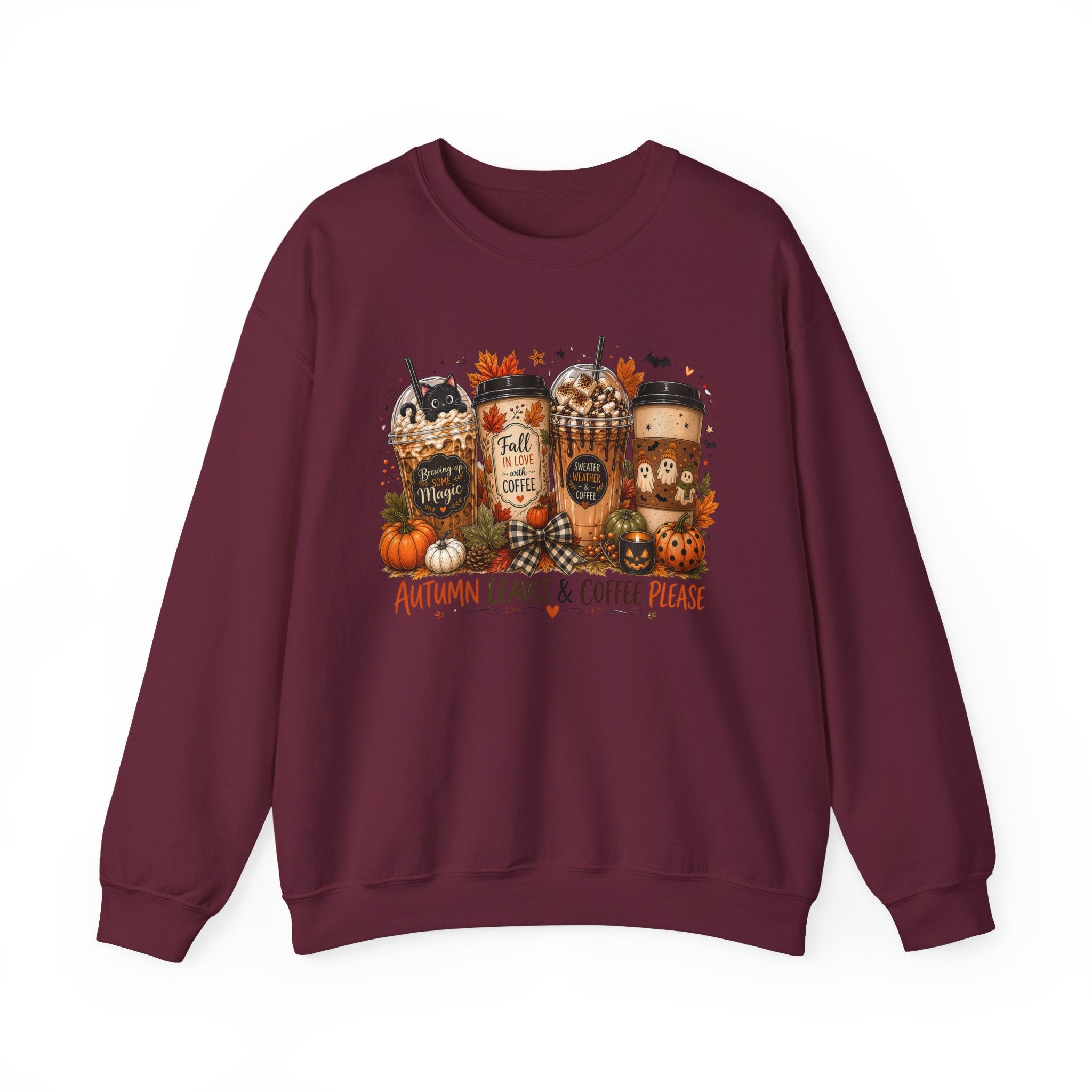 Autumn Leaves & Coffee Please Sweatshirt