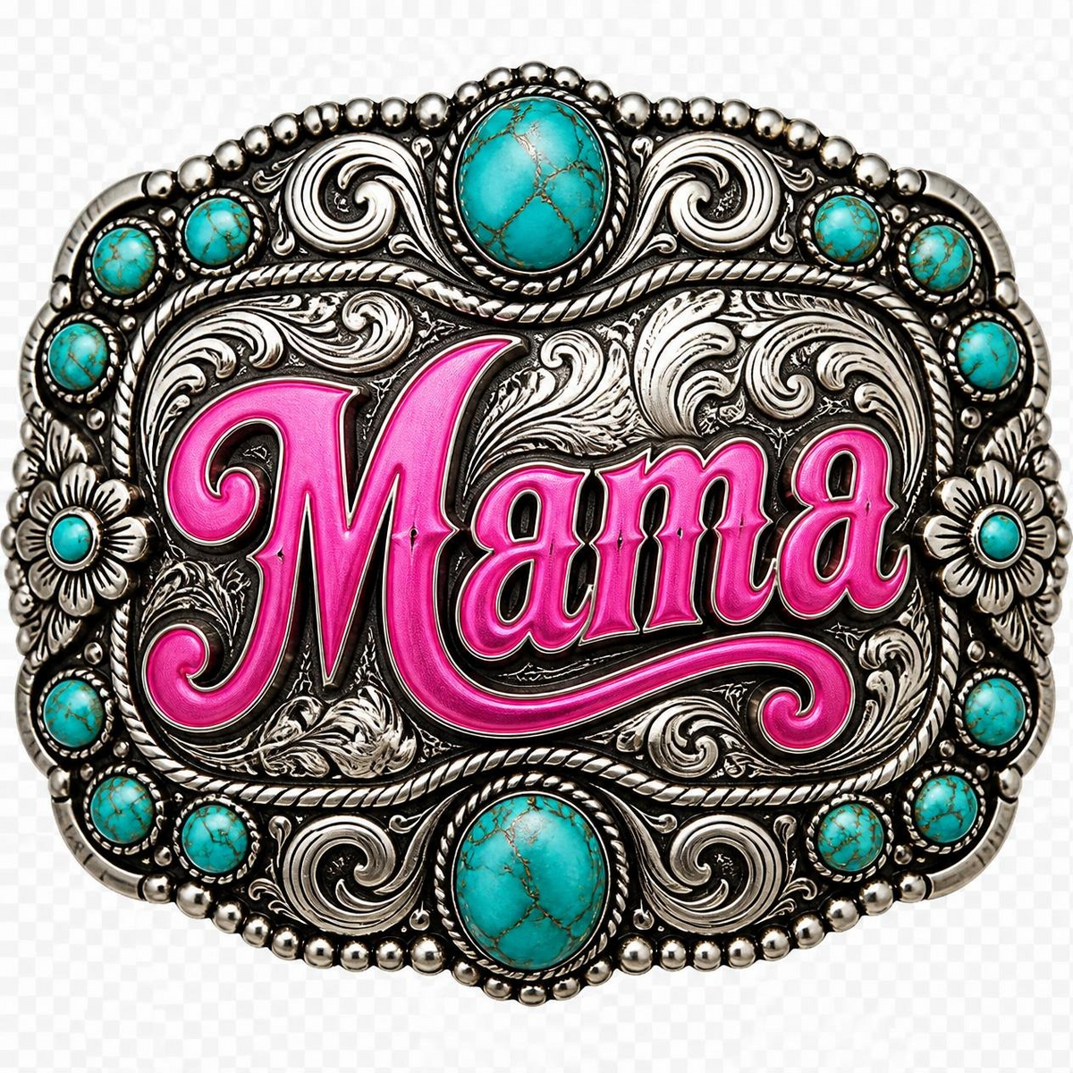 Mama Belt Buckle PNG — Digital Download